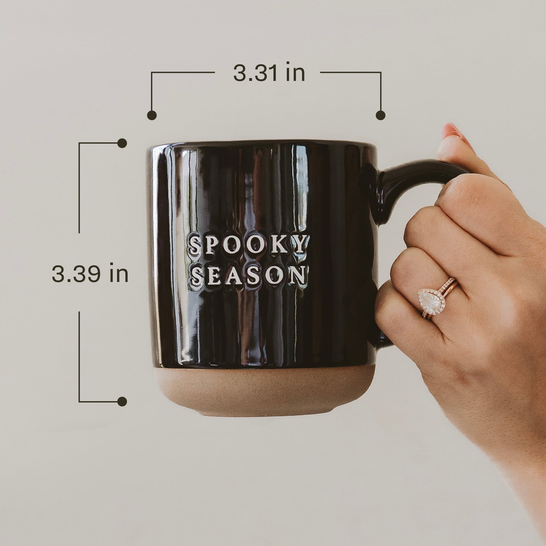Brown Leaves 14oz. Stoneware Coffee Mug
