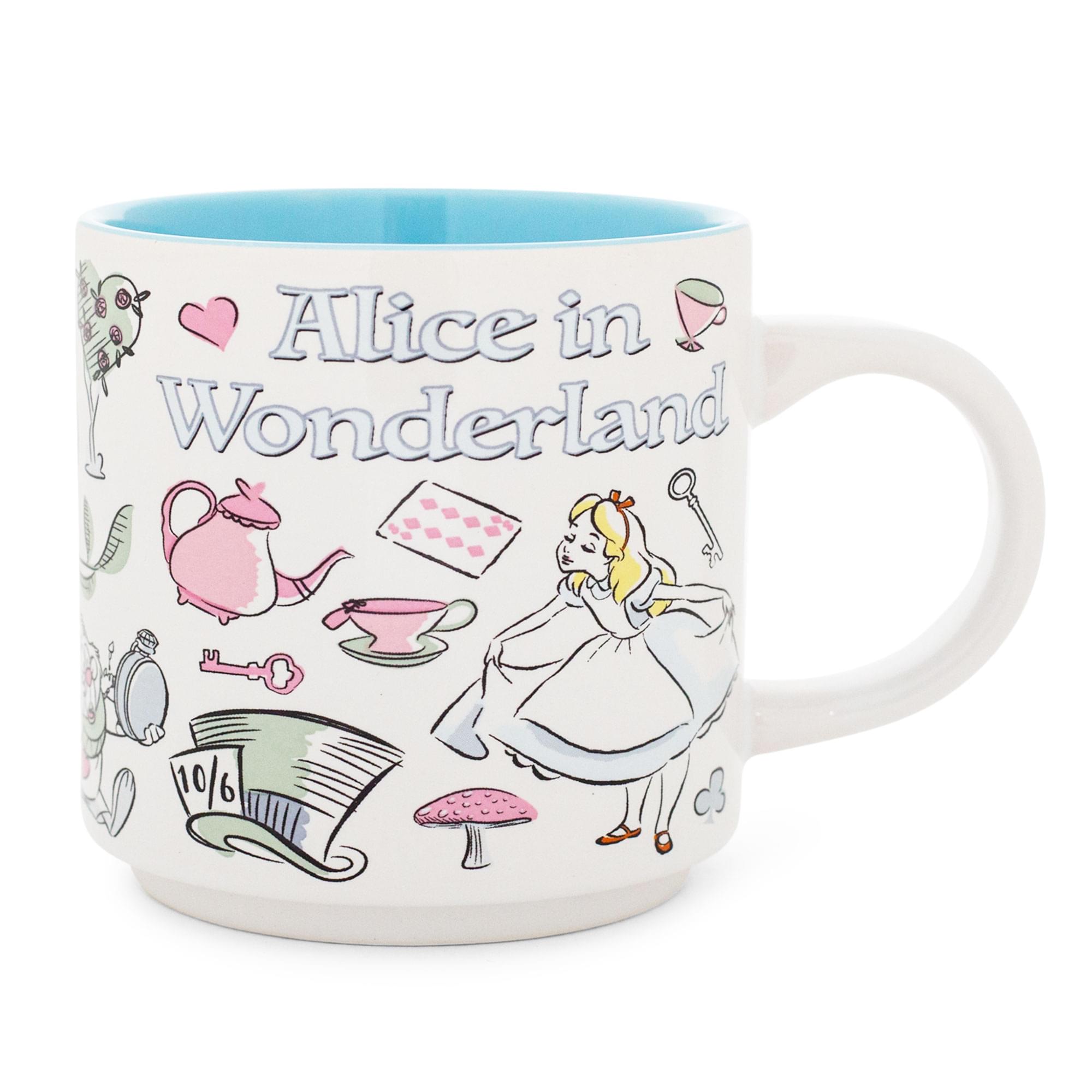Disney Alice In Wonderland Icons Single Stackable Ceramic Mug  Holds 13 Ounces