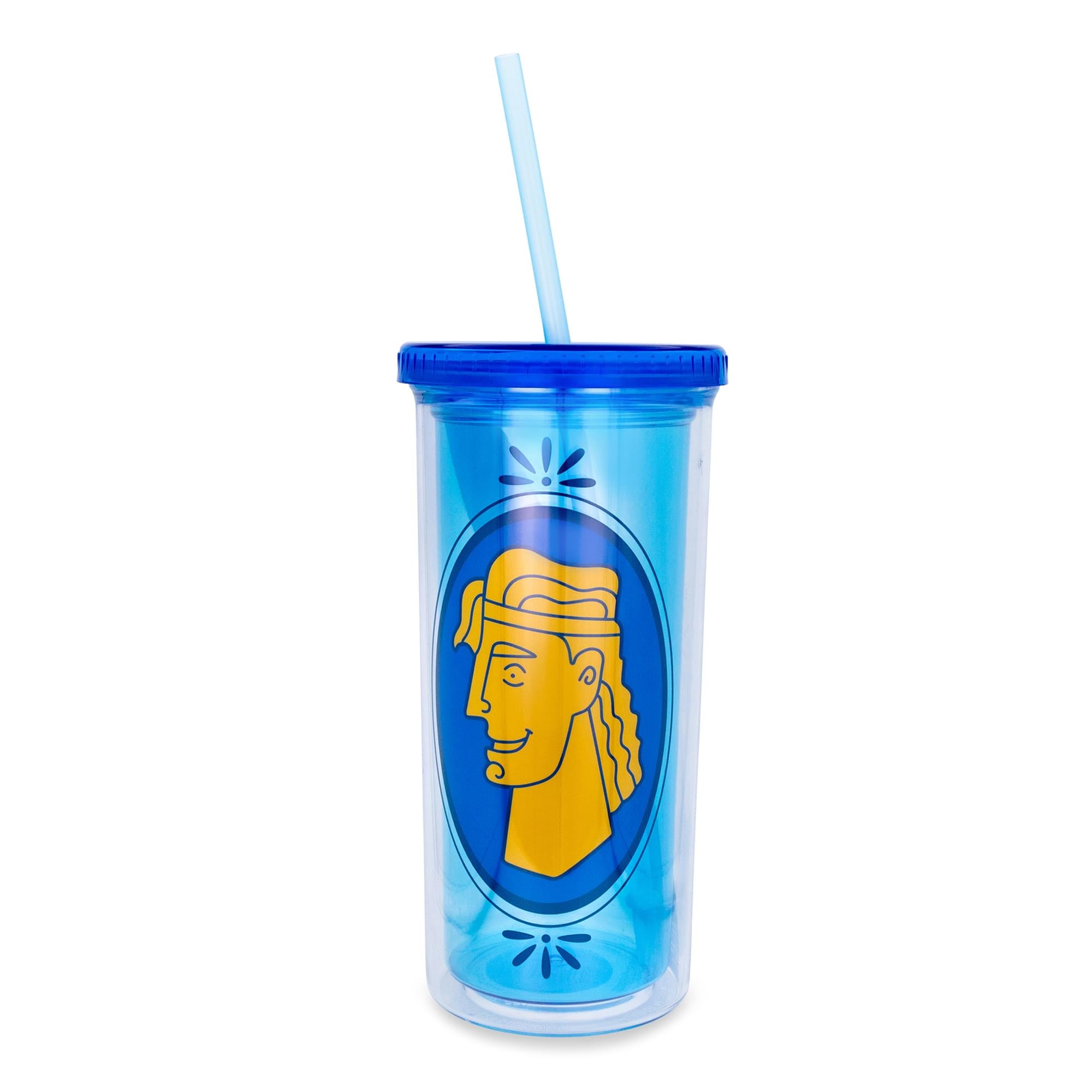 Disney Hercules Double-Walled Tumbler With Lid And Straw  Holds 20 Ounces