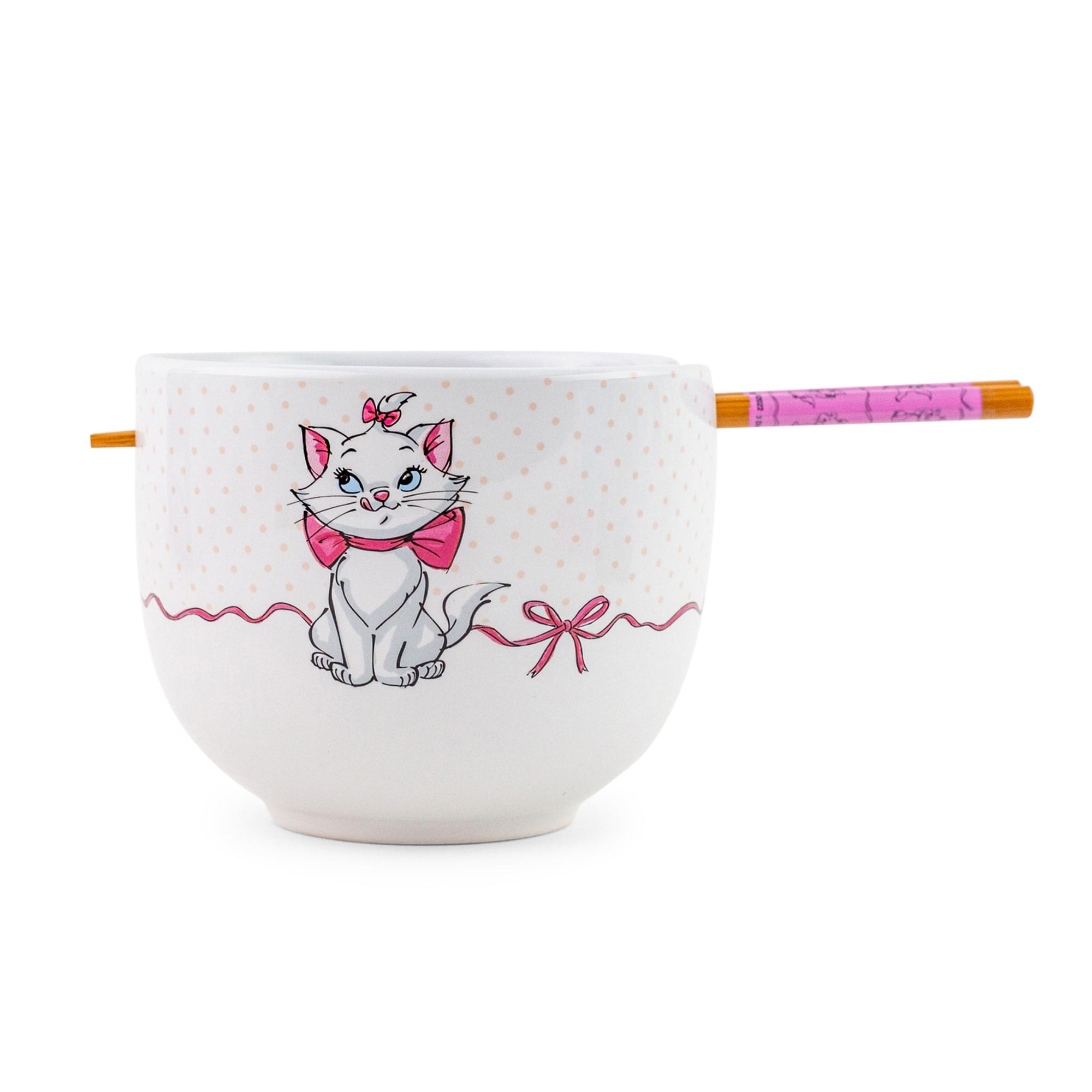 Disney The Aristocats Marie 20-Ounce Ceramic Ramen Bowl And Chopstick Set