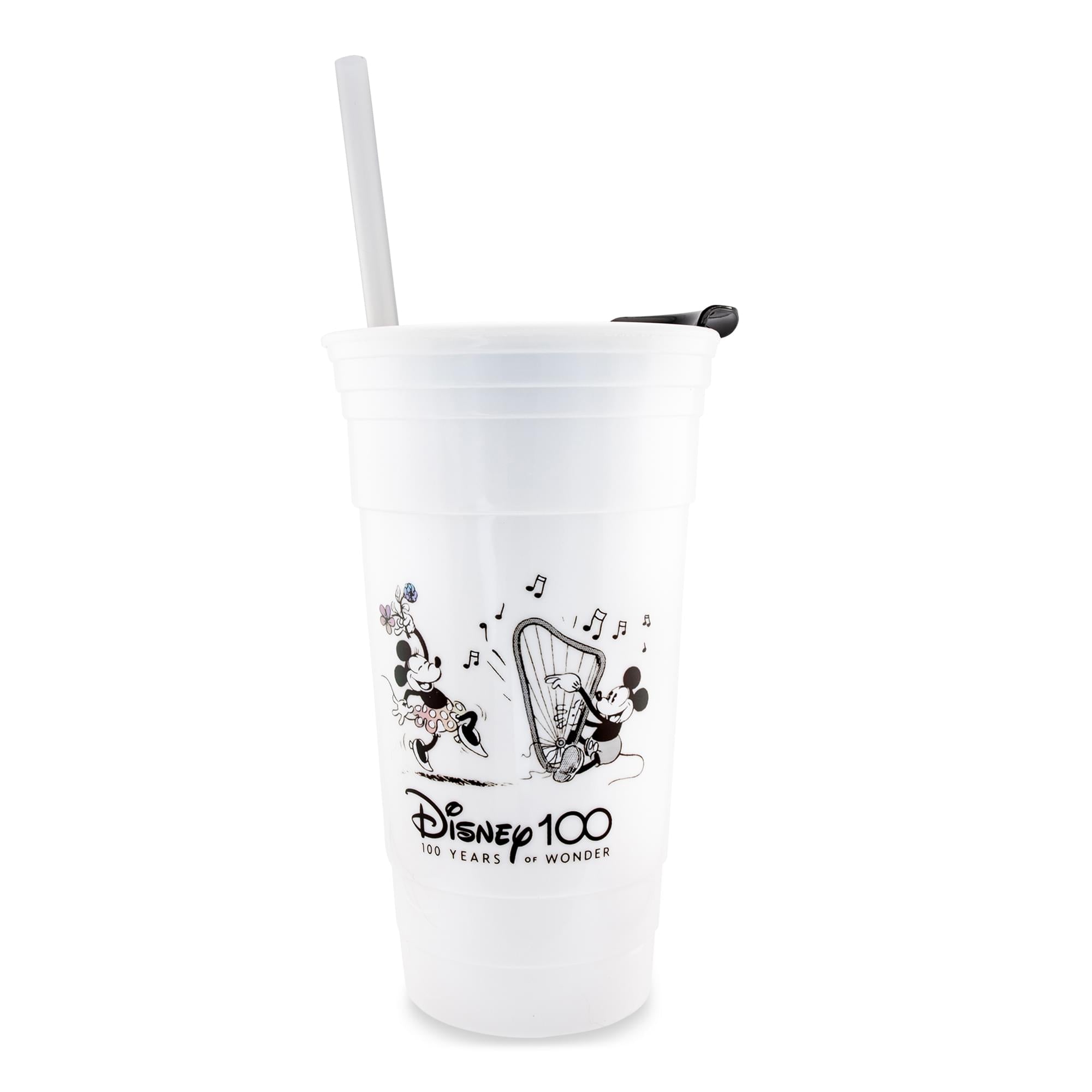 Disney 100 Mickey And Minnie Mouse Dance Tumbler With Lid And Straw  32 Ounces