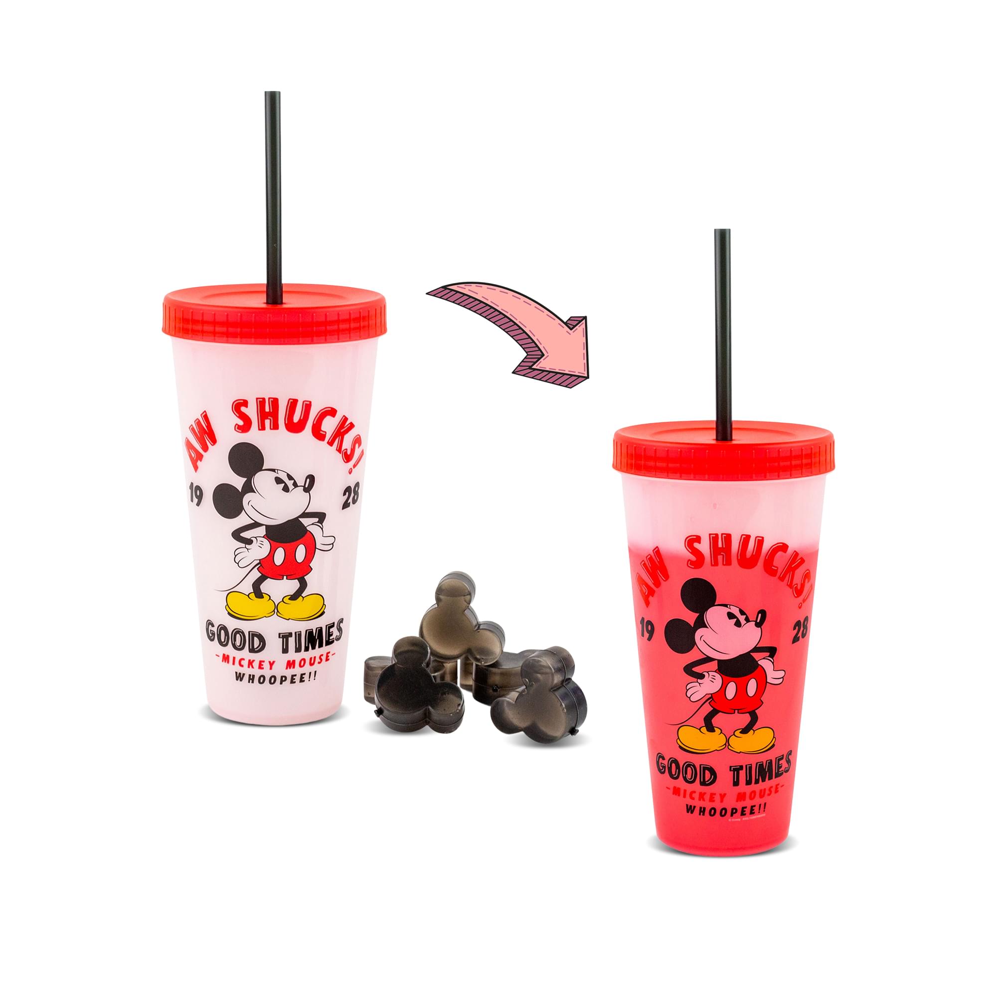 Disney Classic Mickey Mouse Aw Shucks Color-Changing Plastic Tumbler
