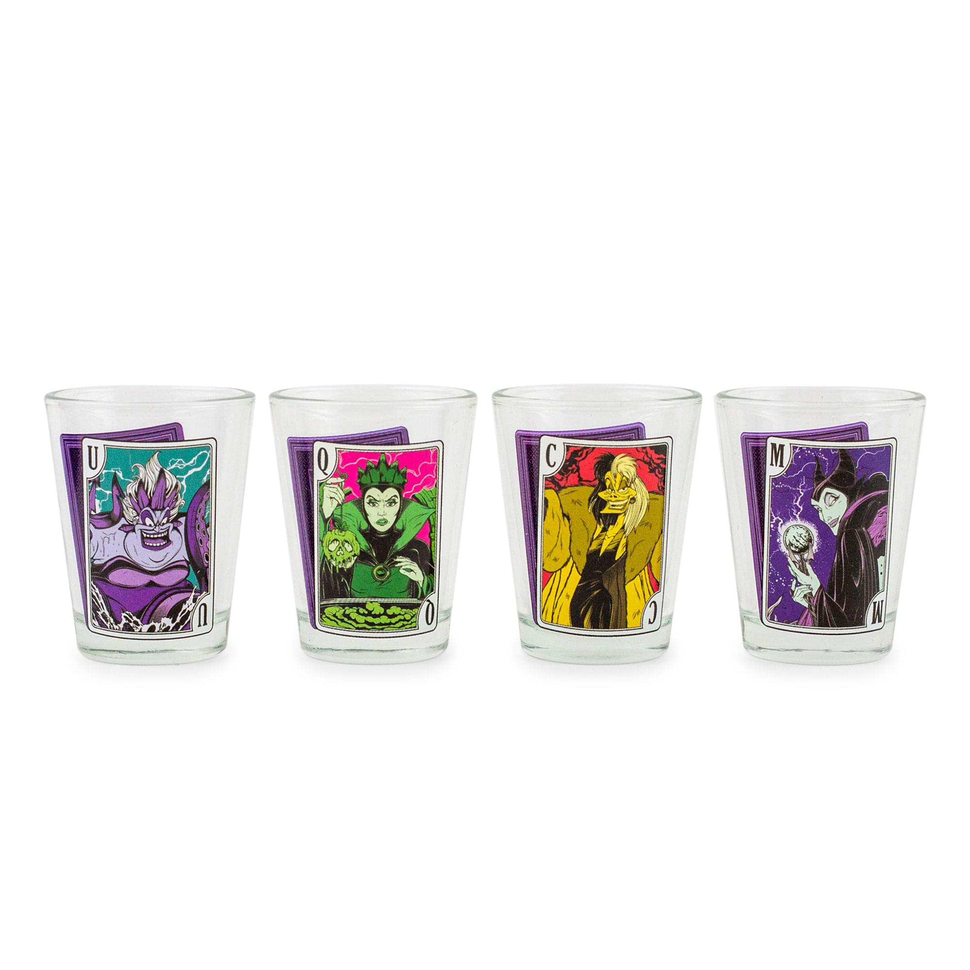 Disney Villains Portraits 1Ounce Mini Shot glasses  Set of 4