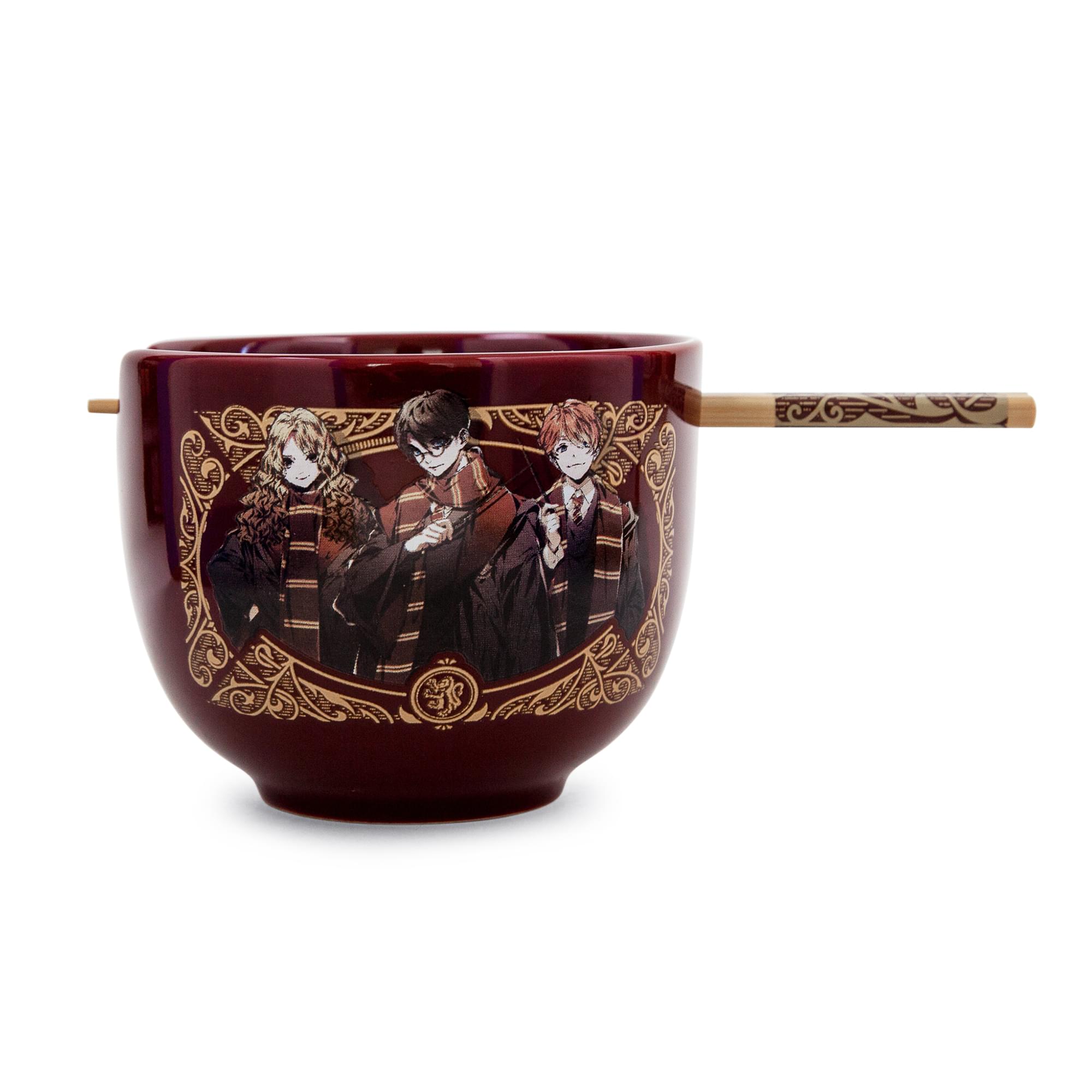 Harry Potter Anime Trio 20-Ounce Ramen Bowl And Chopstick Set