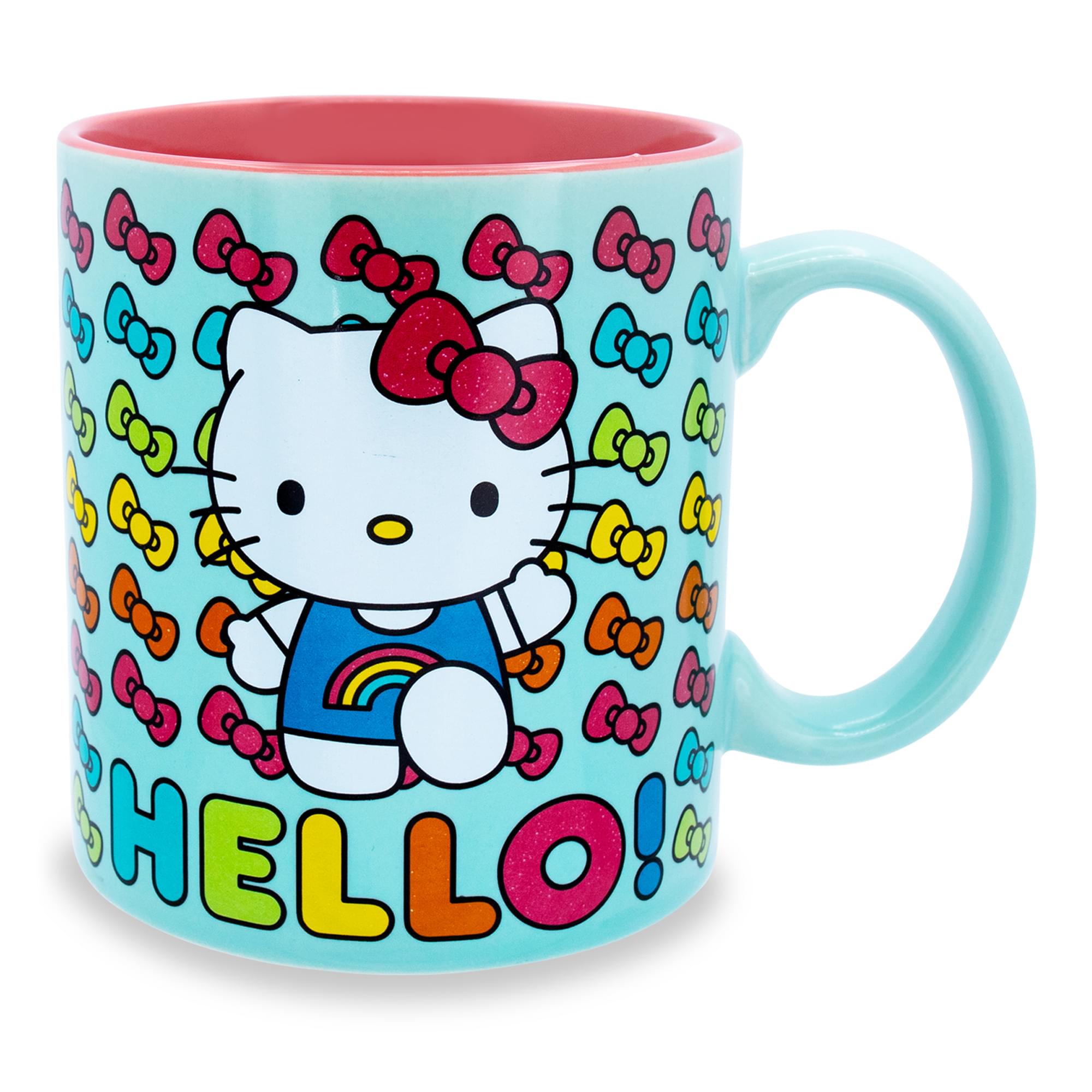 Sanrio Hello Kitty Hello Rainbows Ceramic Mug  Holds 20 Ounces