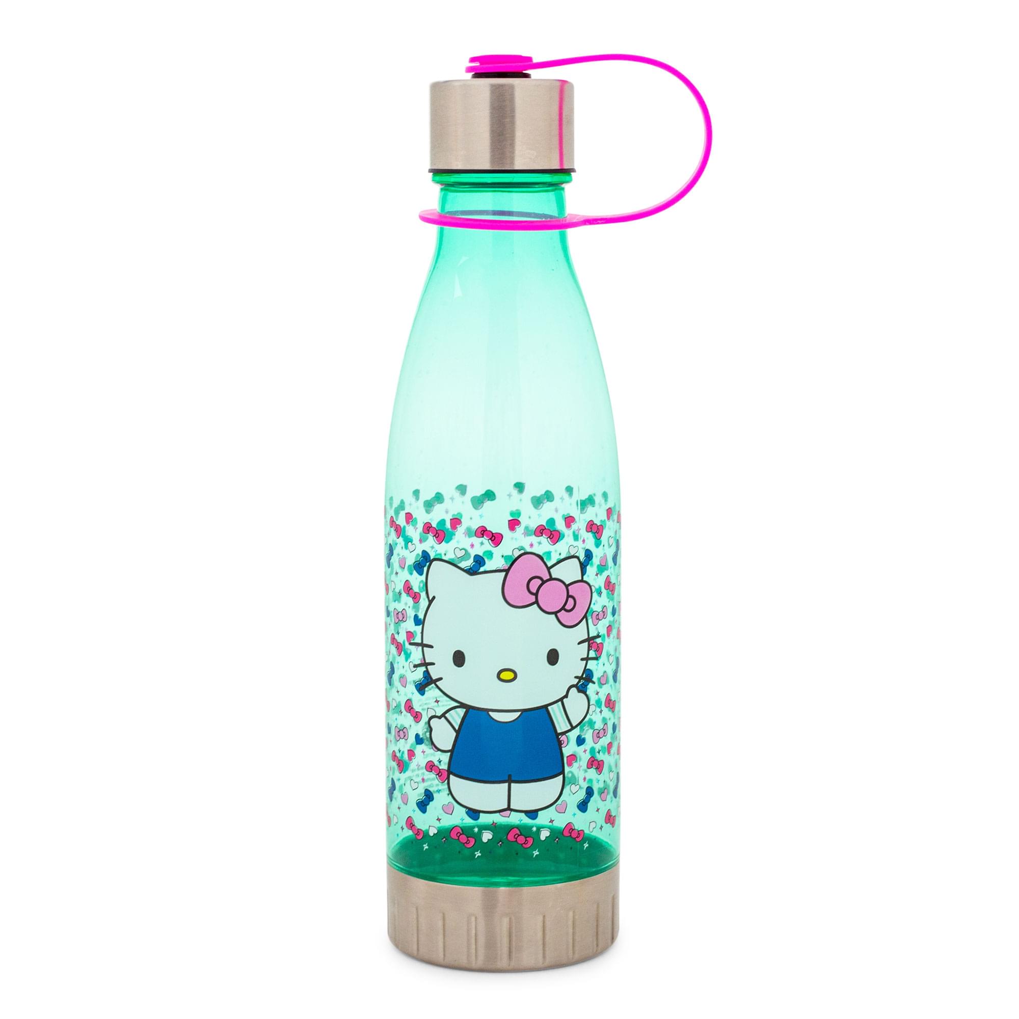 Sanrio Hello Kitty Hearts And Bows Water Bottle With Lid  Holds 20 Ounces