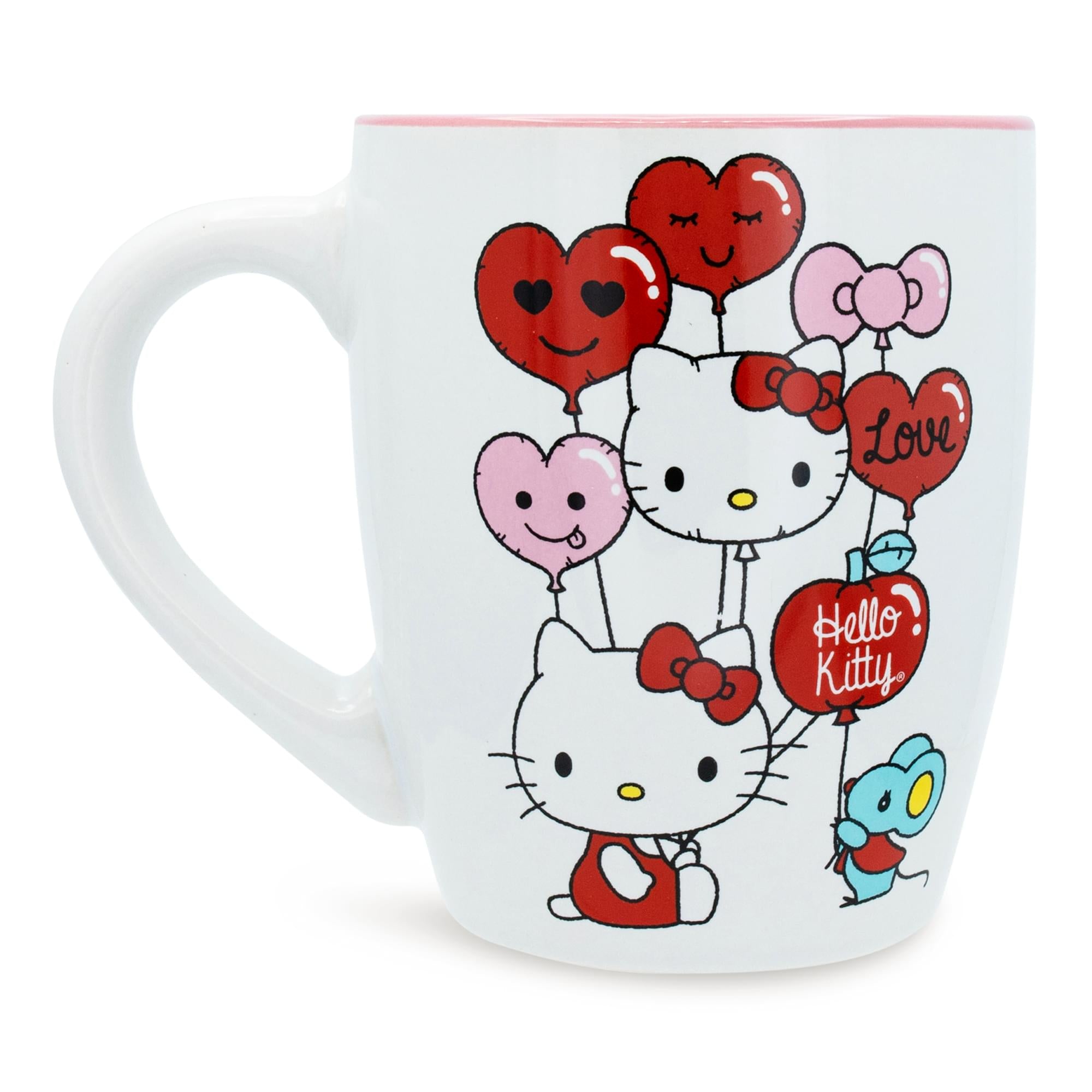 Sanrio Hello Kitty Heart Balloons Ceramic Latte Mug  Holds 25 Ounces