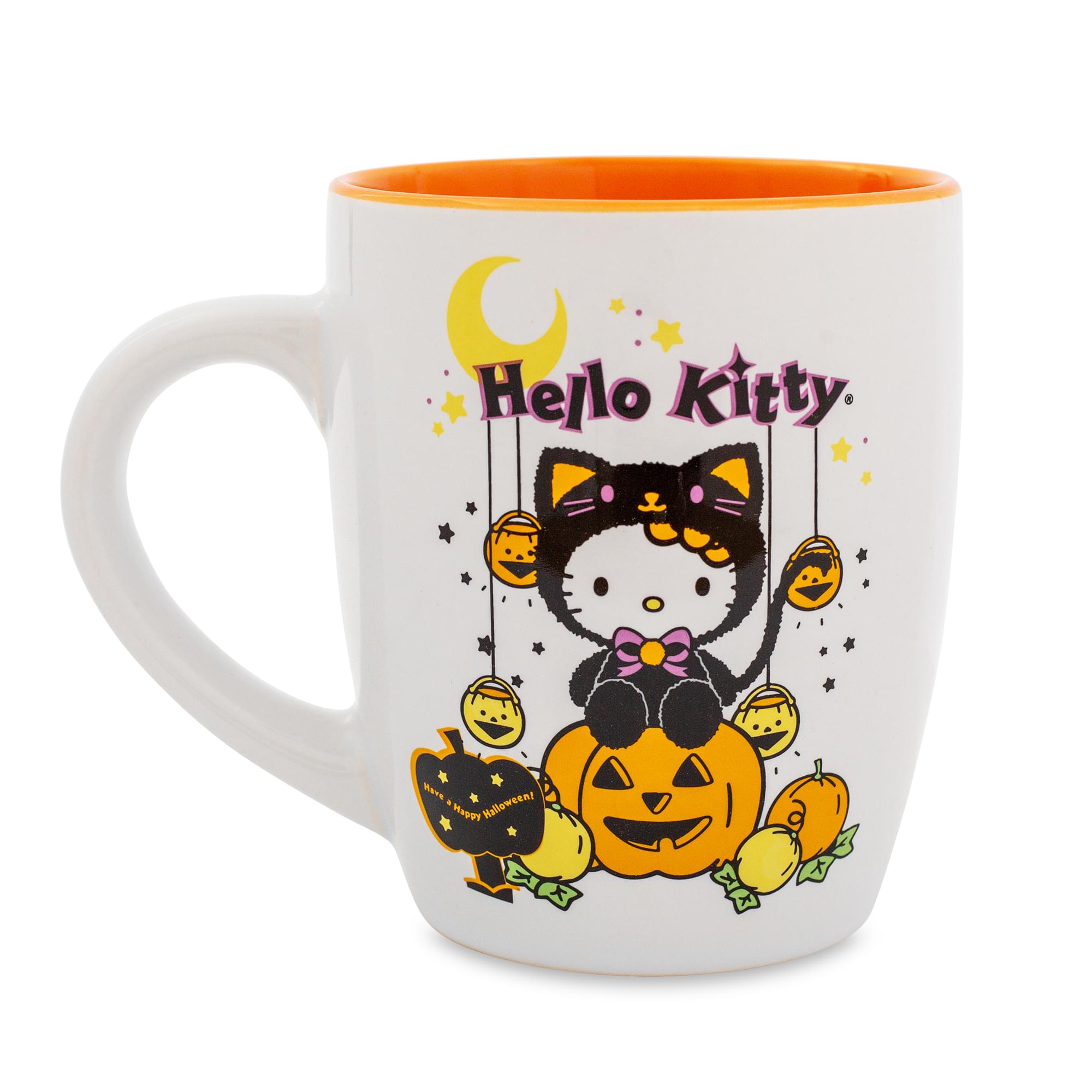 Sanrio Hello Kitty Pumpkin Patch Jumbo Curved Ceramic Latte Mug  Hold 25 Ounces