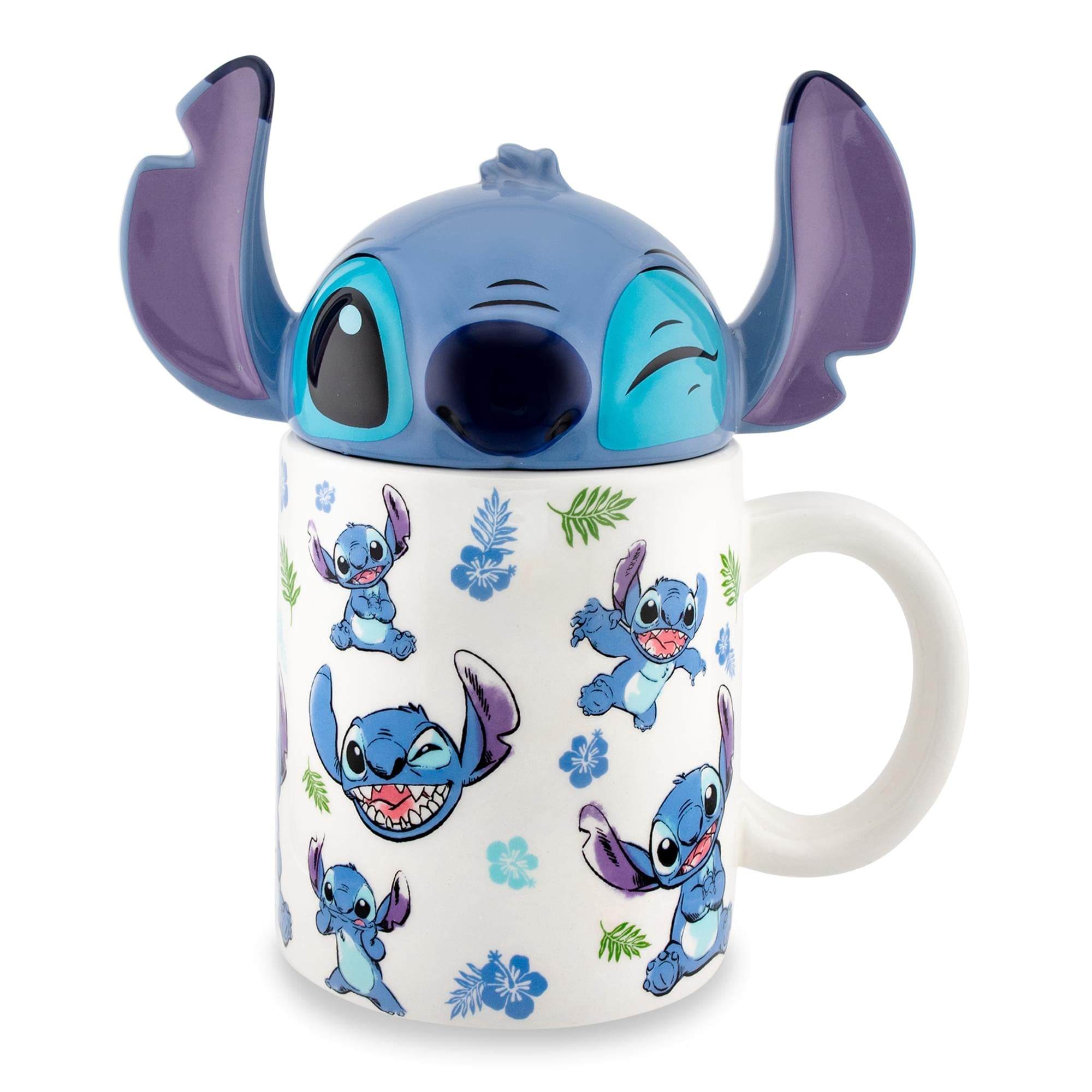 Disney Lilo & Stitch ceramic Mug With Sculpted Topper  Holds 18 Ounces