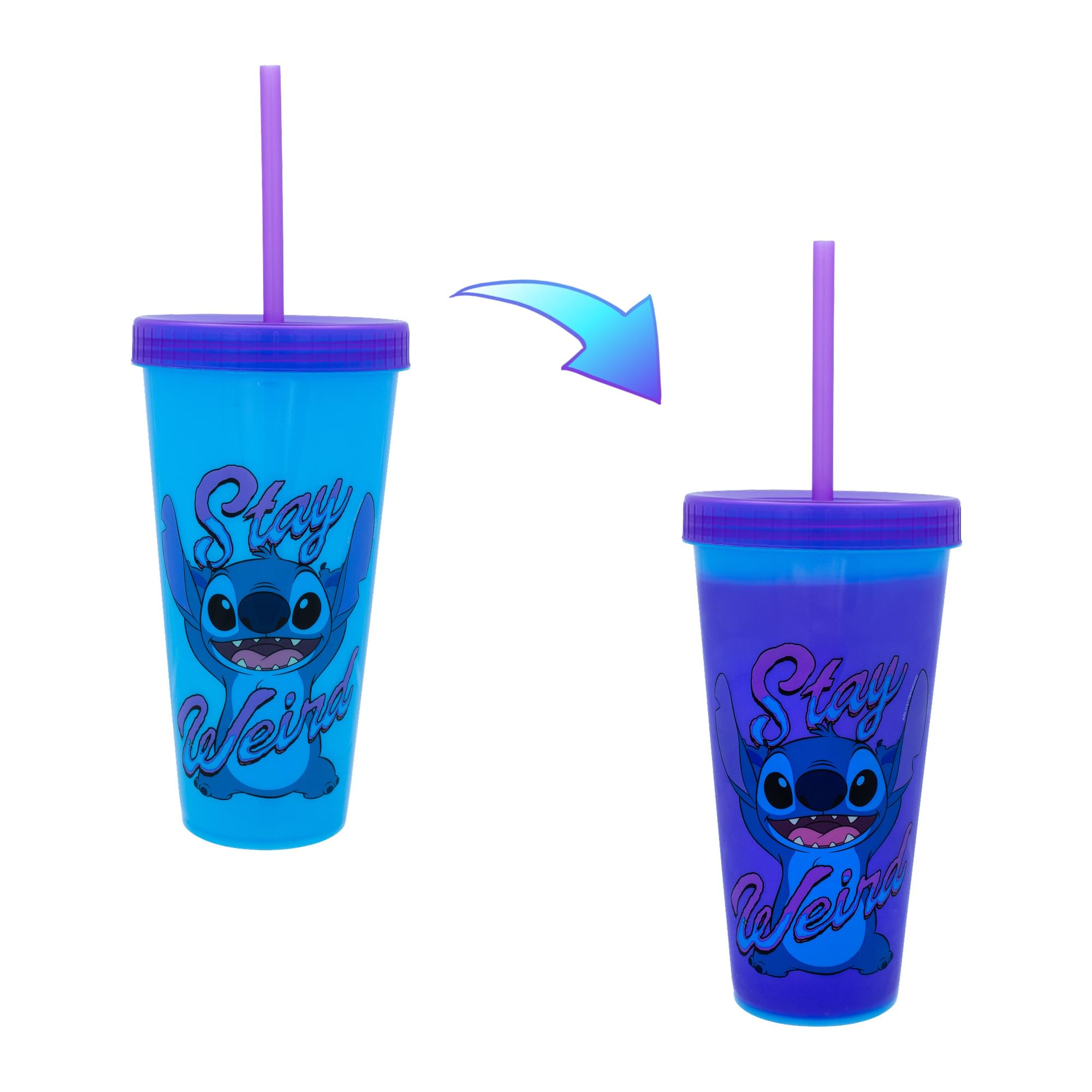 Disney Lilo & Stitch Stay Weird Color-Changing Plastic Tumbler  24 Ounces