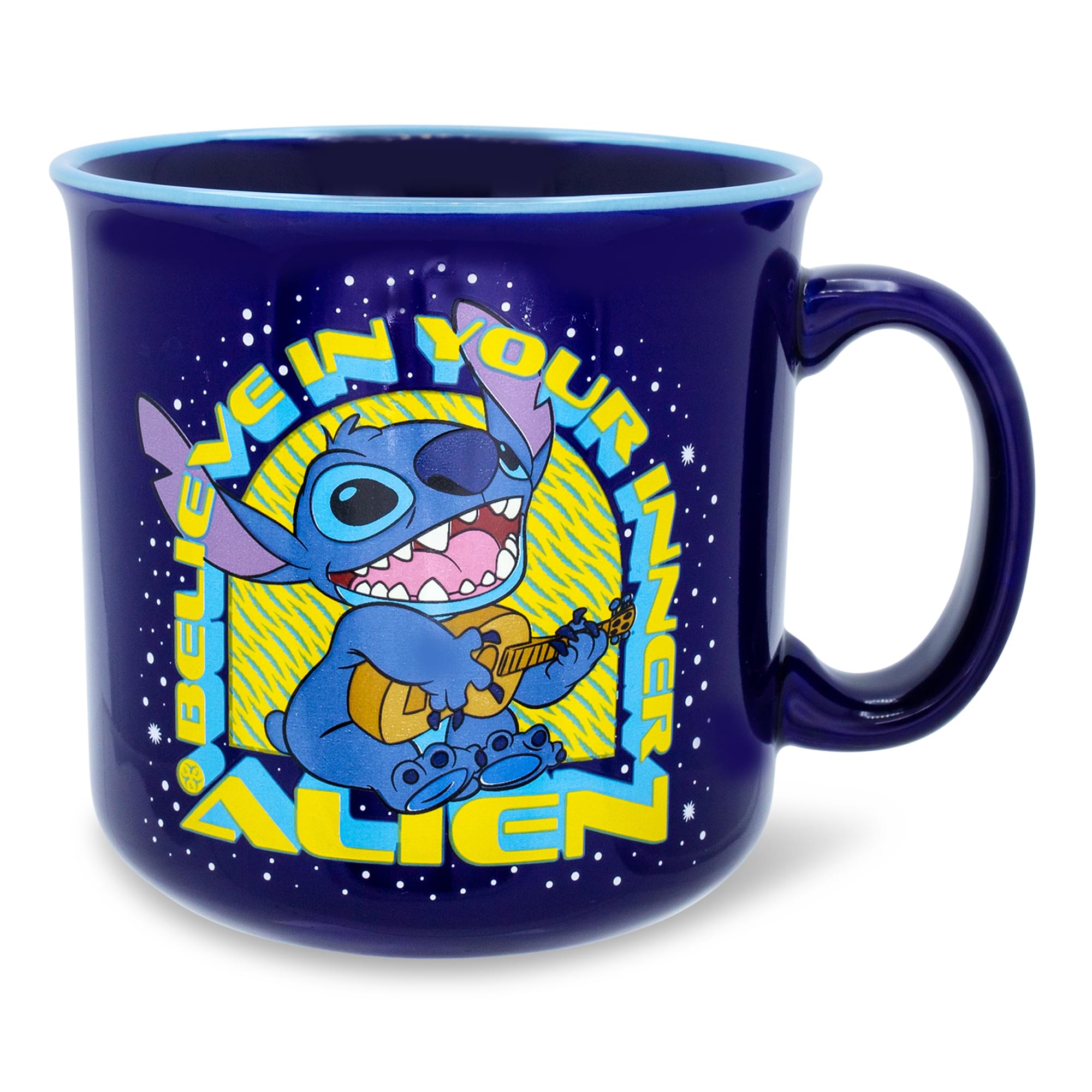 Disney Lilo & Stitch Believe In Your Inner Alien camper Mug  Holds 20 Ounces
