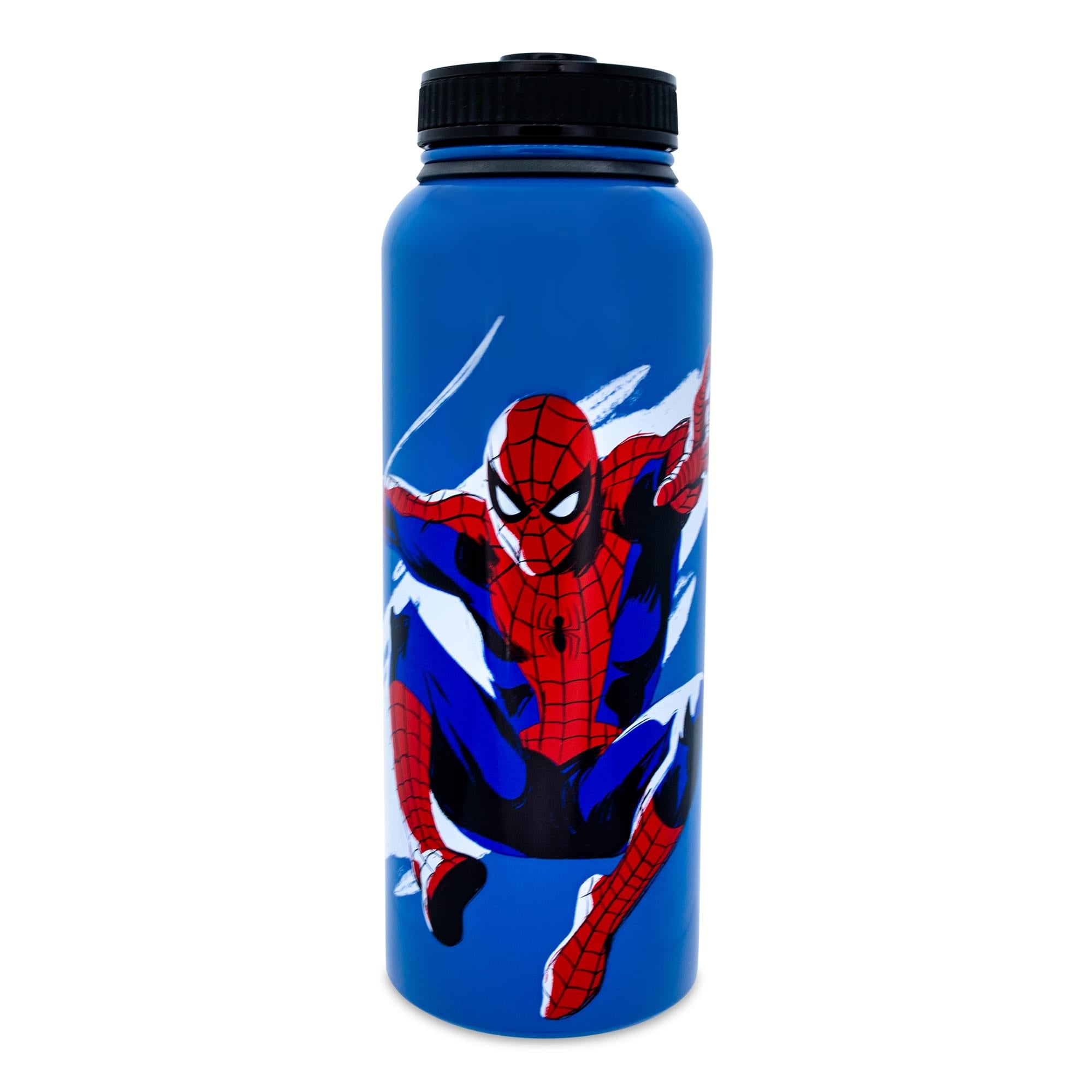 Marvel Comics Spider-Man Stainless Steel Water Bottle  Holds 42 Ounces