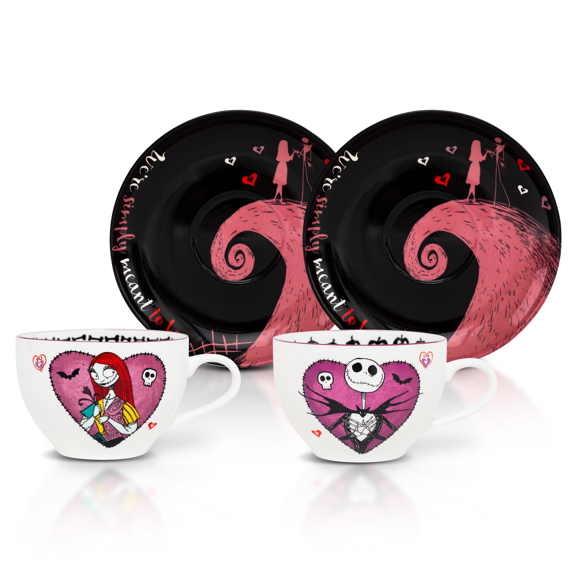 Disney The Nightmare Before Christmas Bone China Teacup And Saucer  Set Of 2