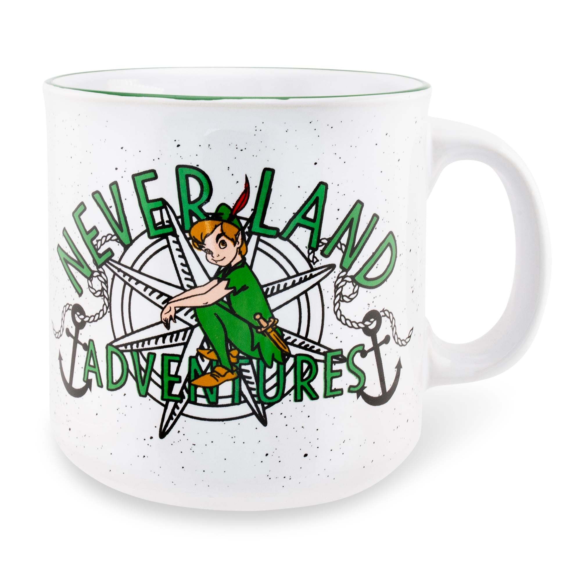 Disney Peter Pan Neverland Adventures Ceramic Camper Mug  Holds 20 Ounces