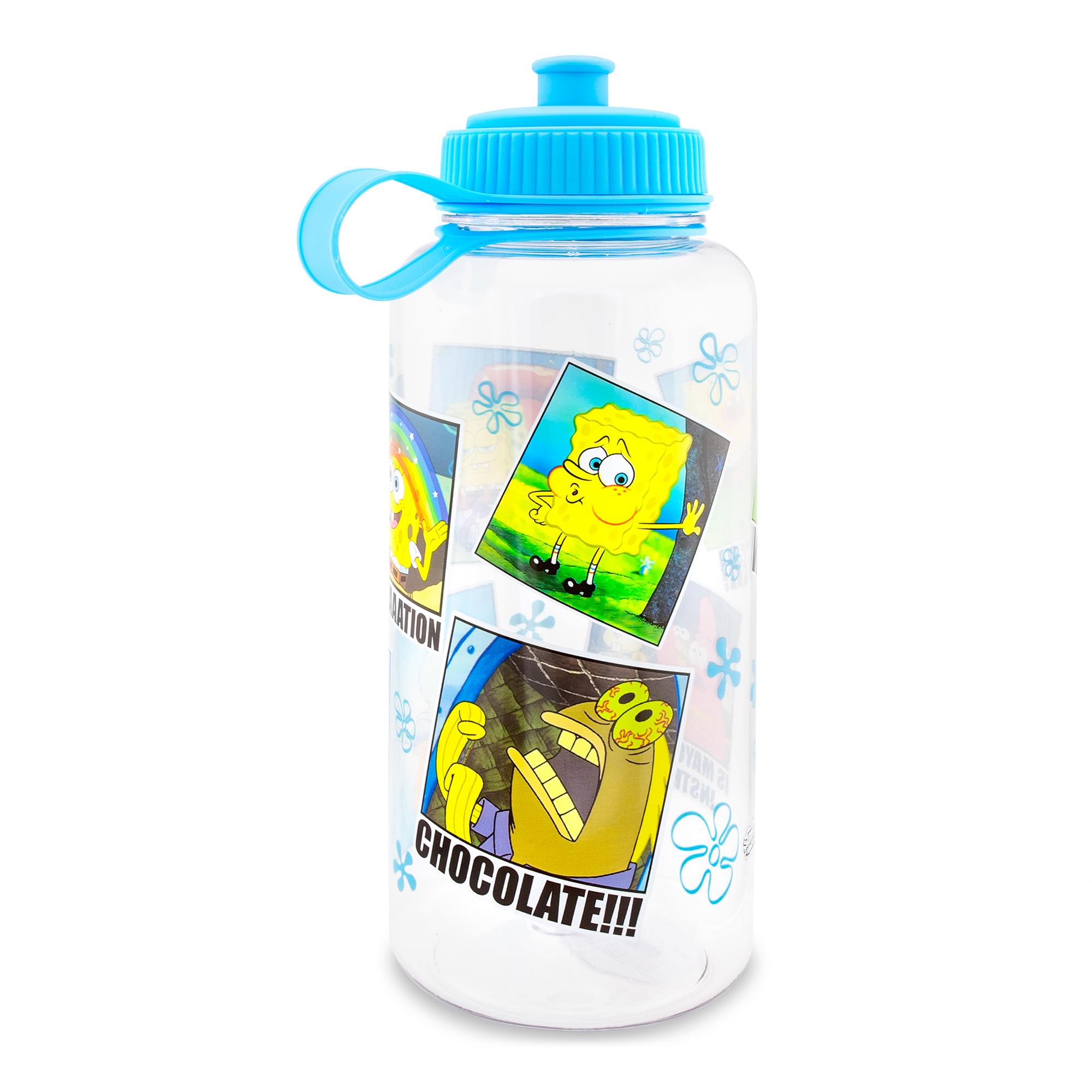 Nickelodeon Spongebob Squarepants Memes Water Bottle With Sports Cap  34 Ounces