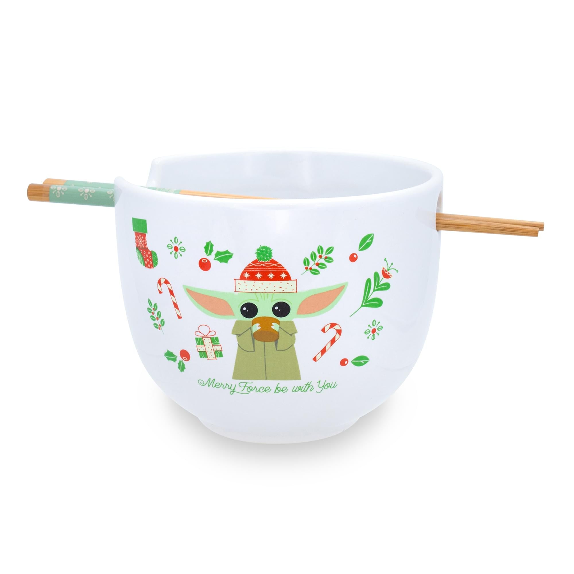 Star Wars: The Mandalorian grogu Merry Force Ramen Bowl and chopstick Set