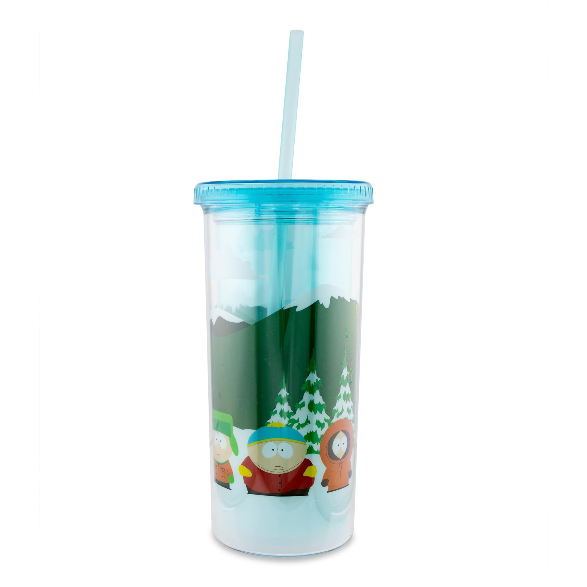 South Park Bus Stop Carnival Cup With Lid And Straw  Holds 20 Ounces