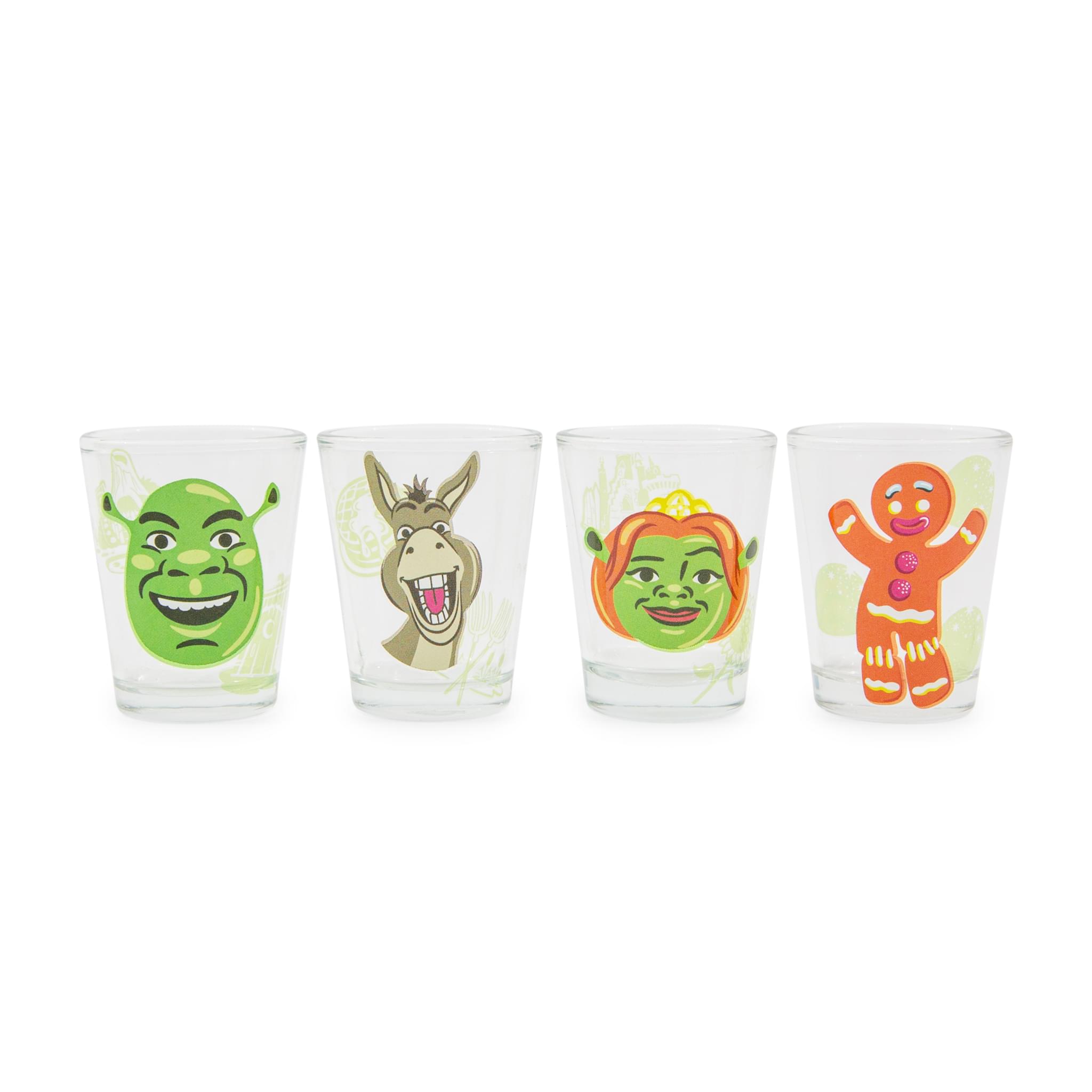 Shrek Characters 2-Ounce Mini Shot Glasses  Set Of 4