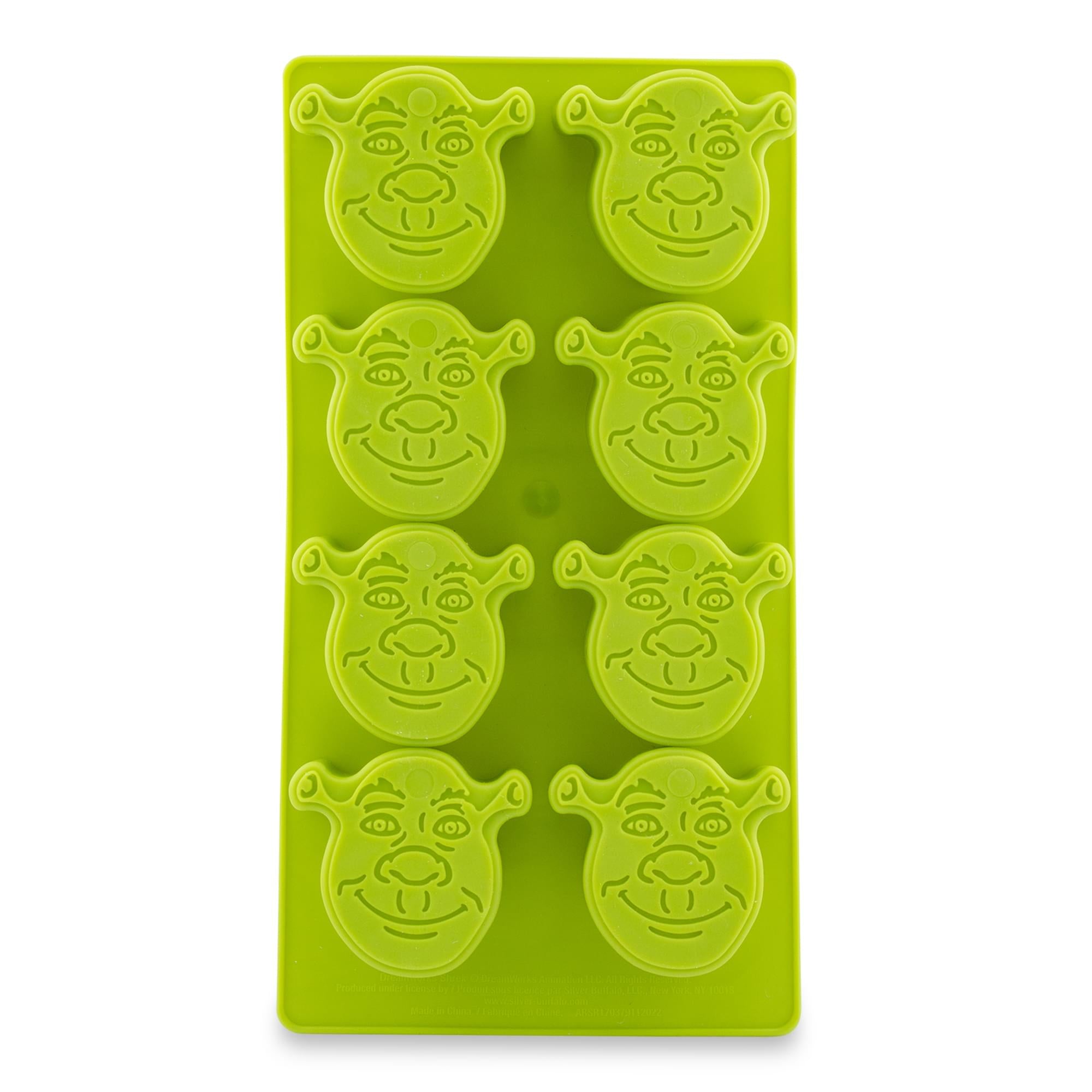 Shrek Reusable Silicone Ice Cube Tray  Makes 8 Cubes