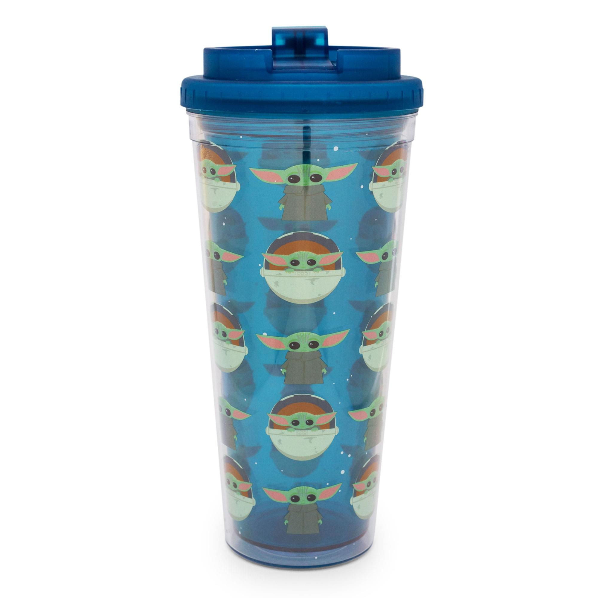 Star Wars: The Mandalorian Grogu Plastic Travel Tumbler  Holds 24 Ounces