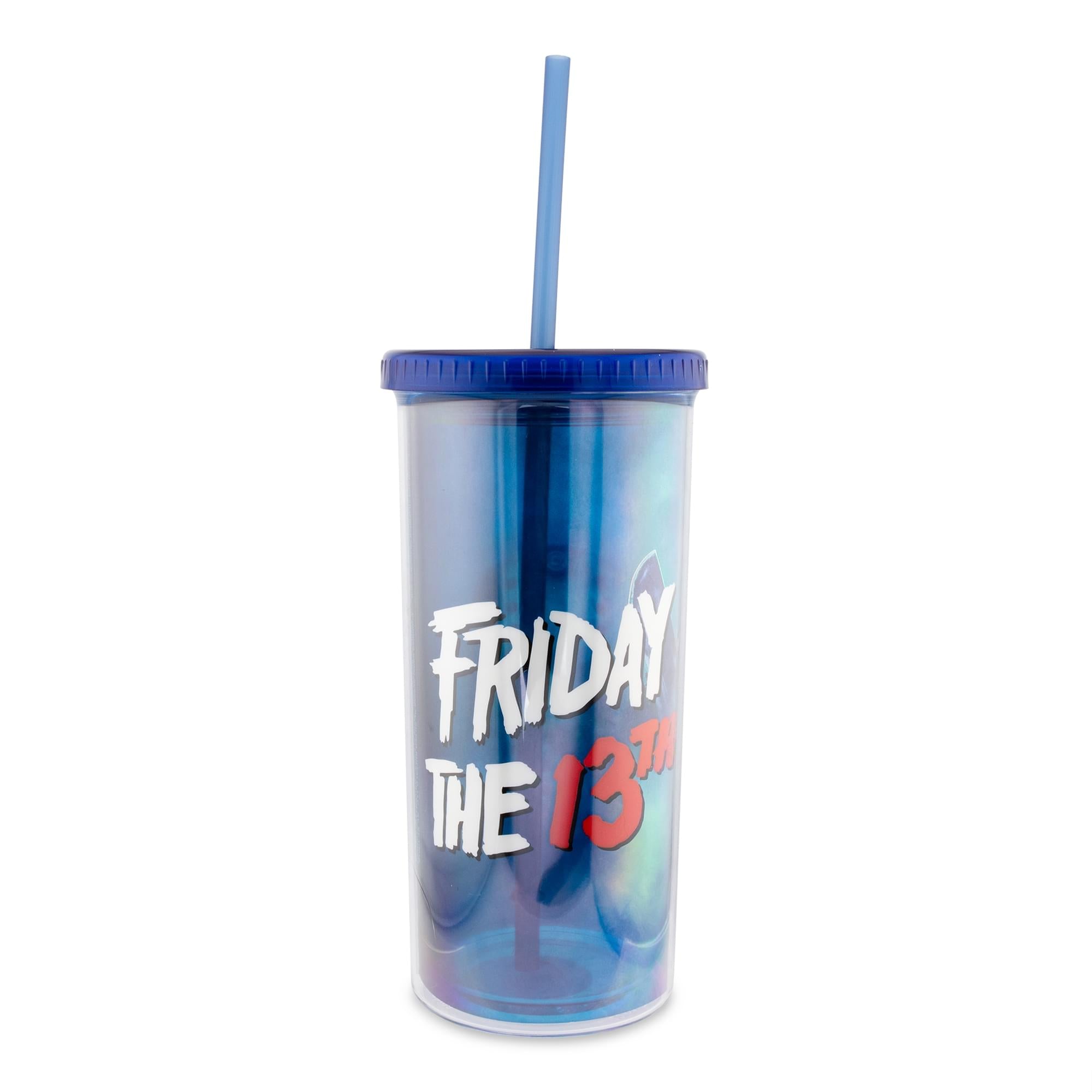 Friday The 13Th Jason Carnival Cup With Lid And Straw  Holds 20 Ounces
