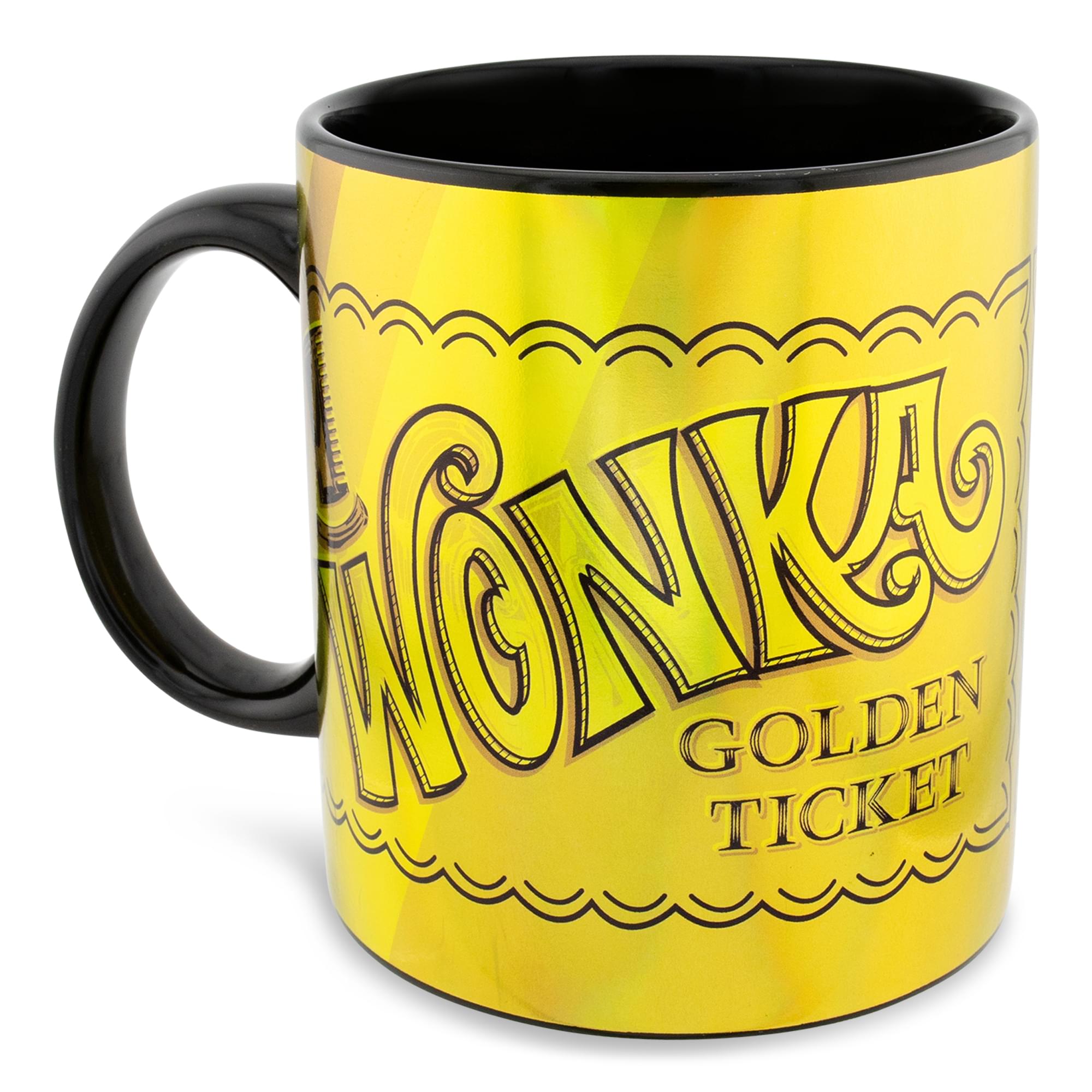 Willy Wonka golden Ticket ceramic Mug  Holds 20 Ounces