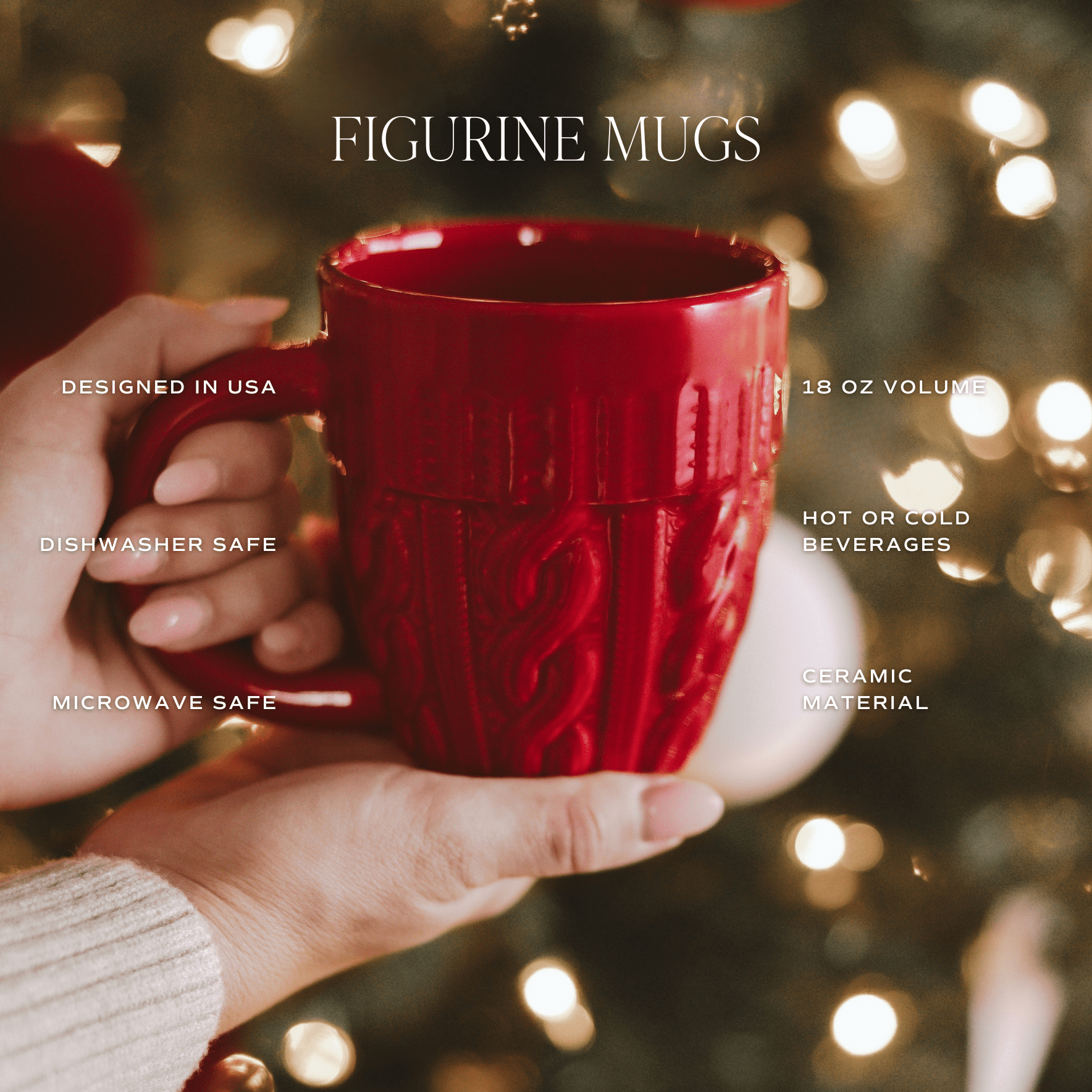 Cream Sweater 18oz. Figural Coffee Mug