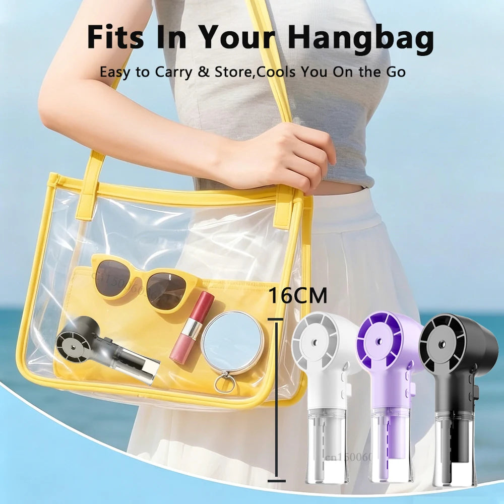 Portable Mini Humidifier Fan Neck Hanging Spray Fan Handheld Water Mist Fan Rechargeable Personal Hand Fan With Water Spray