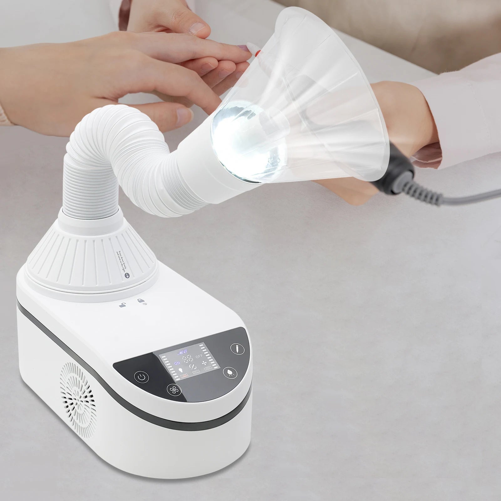 230W Tabletop Nail Dust Cleaning Machine Adjustable Speed Grinding Collecting Tool for Homes, Nail Art Schools, Beauty Salons