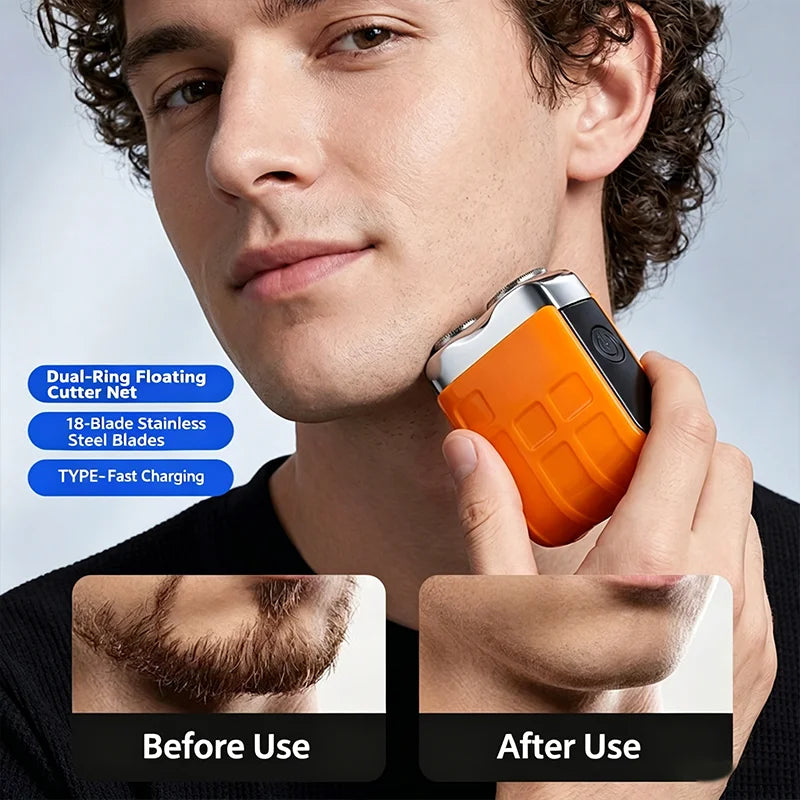 Dual-Head Ultra-Thin Rechargeable Electric Shaver Portable Mini Men's Electric Razor