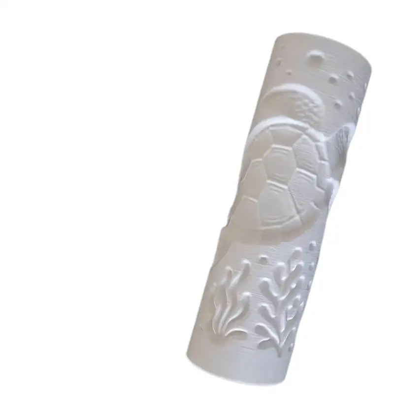 1pcs Seamless Texture Roller for Clay – Sea, Grass & Marine Patterns, No Carve, Plastic Pottery Tool