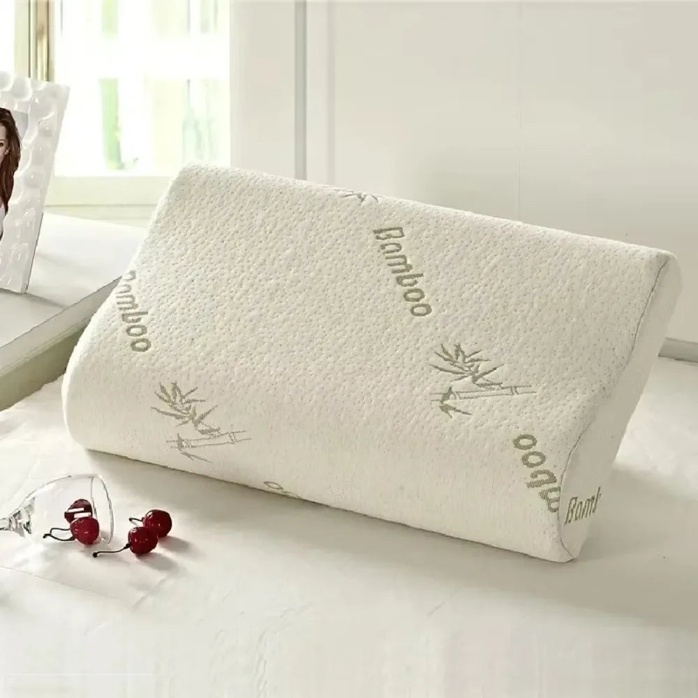 New Slow Rebound Bamboo Fiber Pillow Support NeckRelief Health Care Memory Foam Pillow Soft Comfortable Orthopedic Pillows Home