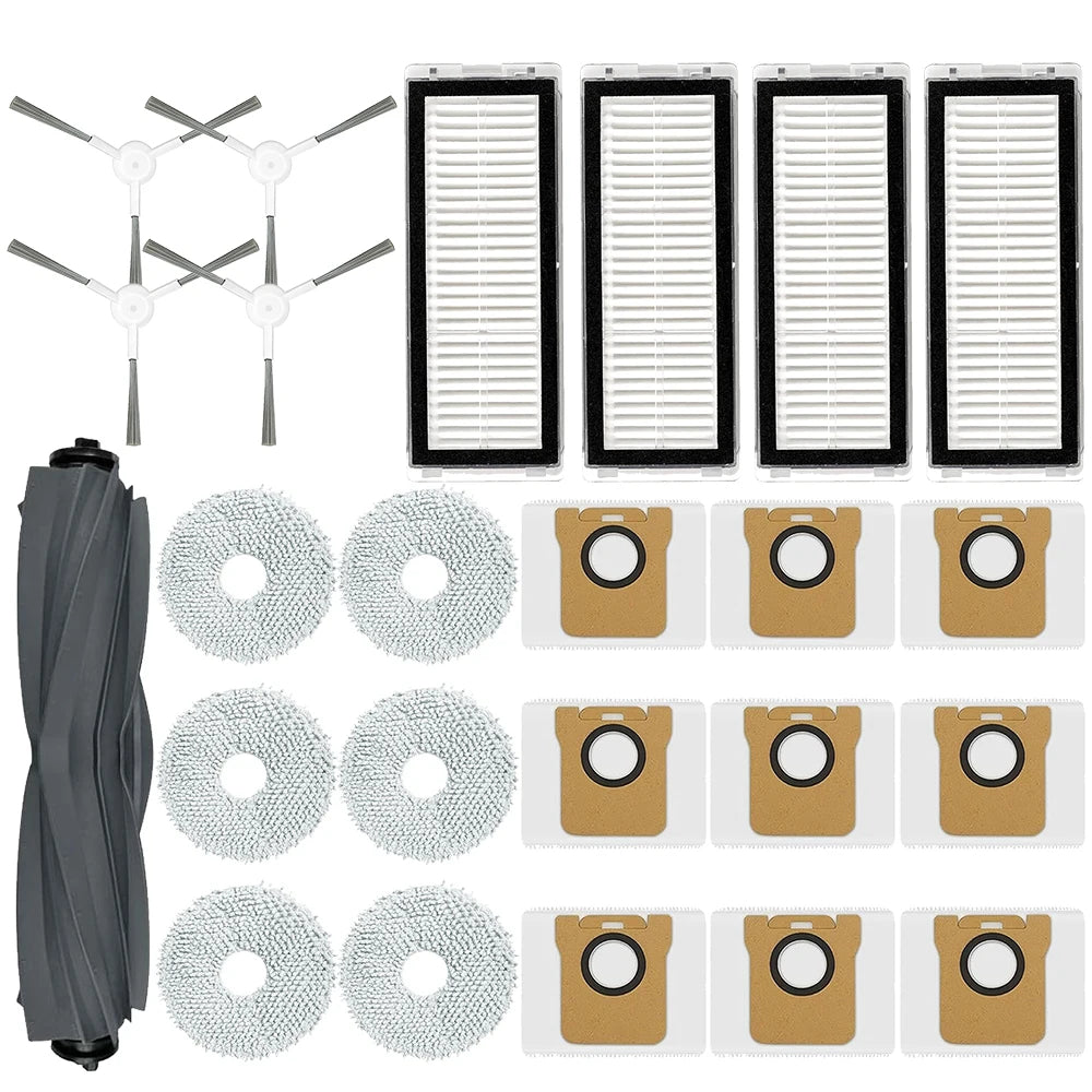 For Dreame Bot L30 Ultra L20 Ultra Robot Vacuum Spare Parts, Main Side Brush Hepa Filter Mop Cloth Dust Bag Accessories