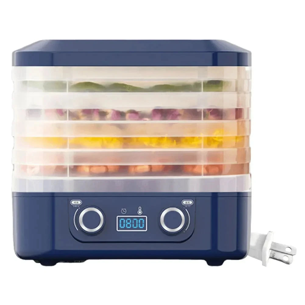 48Hours Long Lasting Thermostatic Fruit Drying Device 5 Layers Food Dehydrator Snack Herb Desiccator Temperature Adjustable