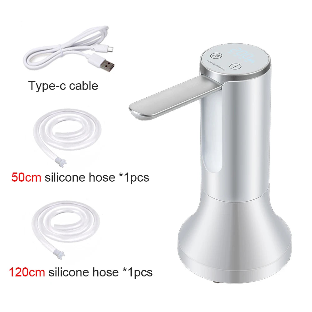 Electric Water Gallon Bottle Pump Automatic Water Dispenser Pump 19 Liters Foldable Desktop Water Bottle Pump H3 Rechargeable