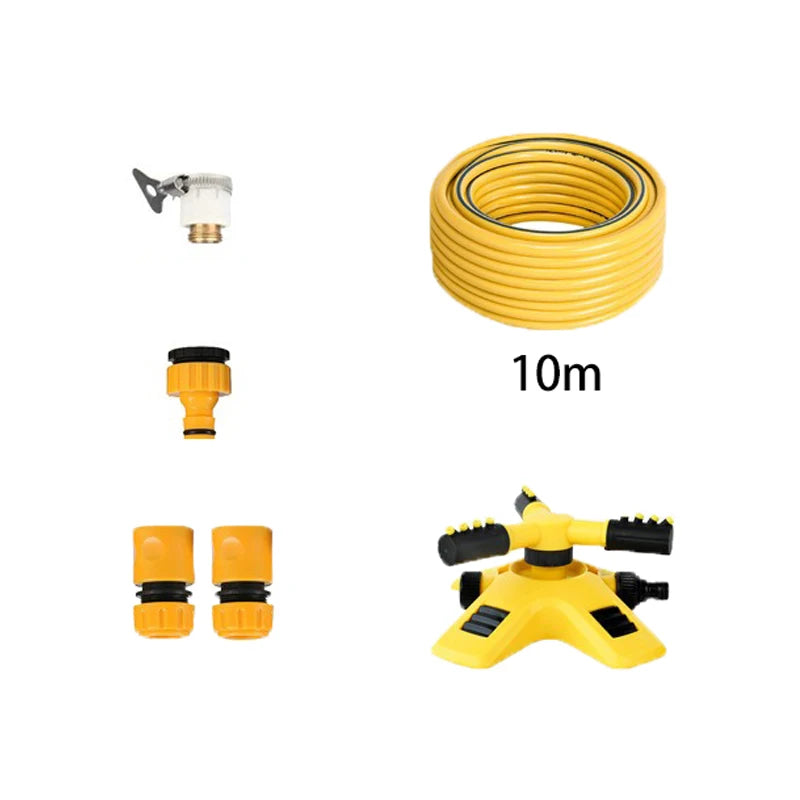 360 Degree Automatic Rotating Water Pipe Set Garden Lawn Sprinkler Yard Large Area Coverage Watering Irrigation Sprayer