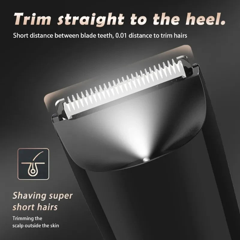Men'S Groin Body Hair Trimmer, Electric Ball Trimmer, Includes 2 Guard Attachments, Ceramic Blade Head, Wet And Dry Shaver