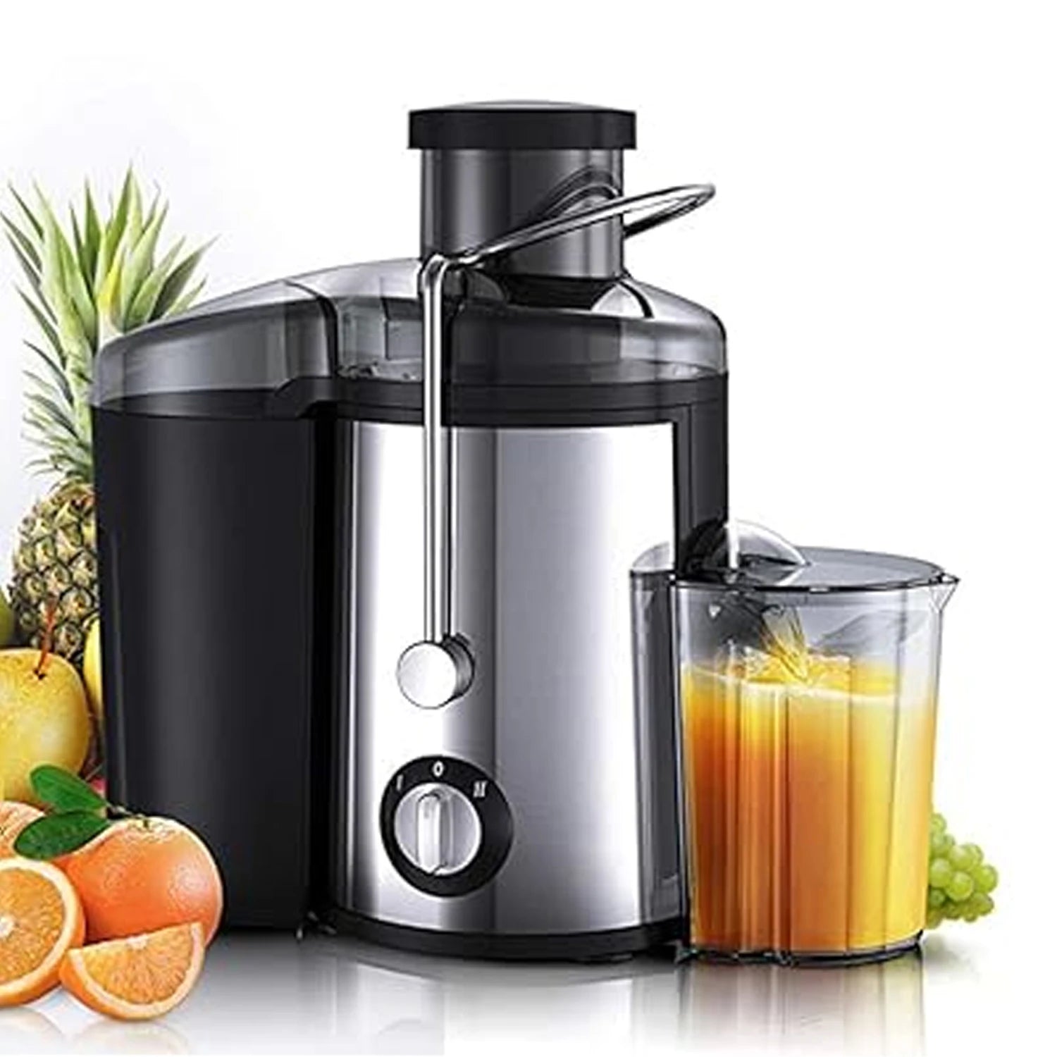 Household and Commercial Dual-Purpose Juicer with Powerful Motor, High-Speed Output Fine and Residue Free Juice, Large Capacity Machine, Material, High Temperature Resistance, Odorless Fruit and Vegetable Fresh Pressing Juice