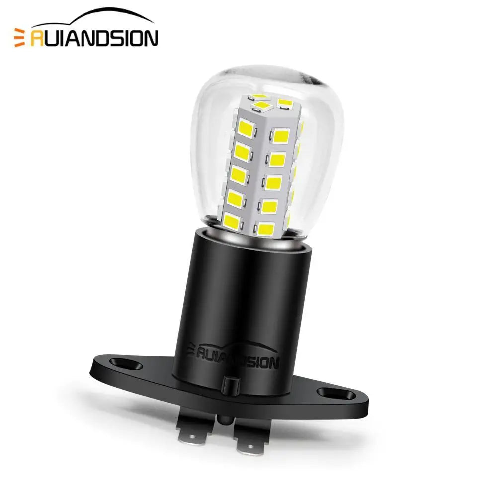 1PC 250V LED Microwave Oven Light Bulb Lamp With Base Vertical Right T170 Base White 6000K 33SMD 2835 Chip