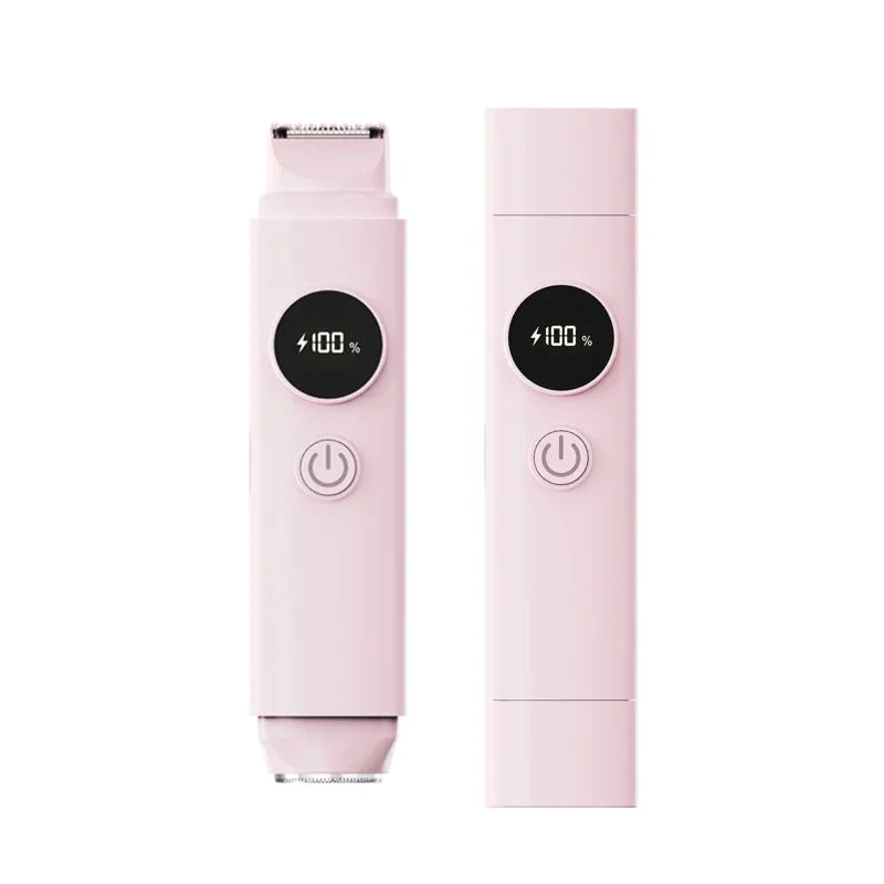 Rechargeable Waterproof DualHead Women Hair Remover Painless Electric Shaver Gentle Trimmer for Bikini Intimate Areas Whole Body