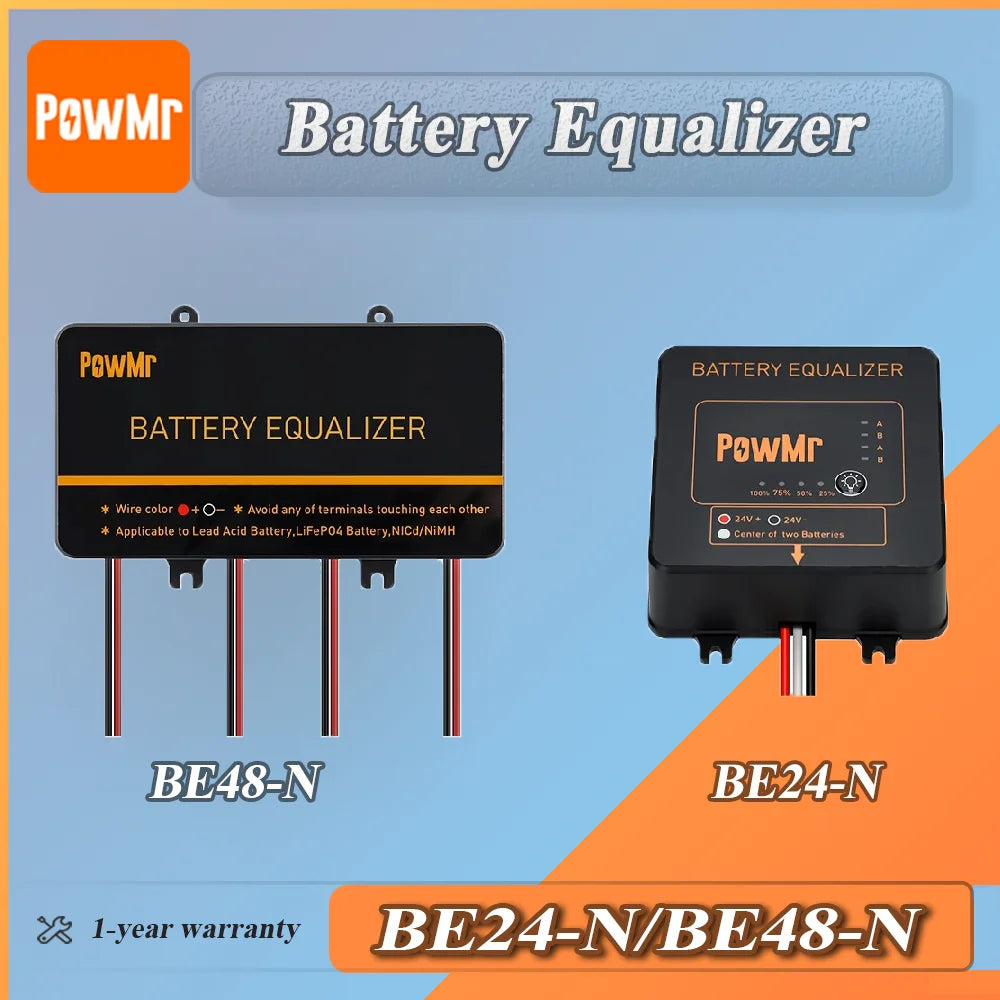 PowMr 24V48V Battery Balancer Voltage Equalizer for Lithium Iron Phosphate Battery Power Balances Voltage to Extend Battery Life