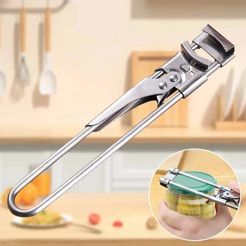 Adjustable Labor Saving Stainless Steel Jar Can Opener Multifunctional Kitchen Lid Opening Tool