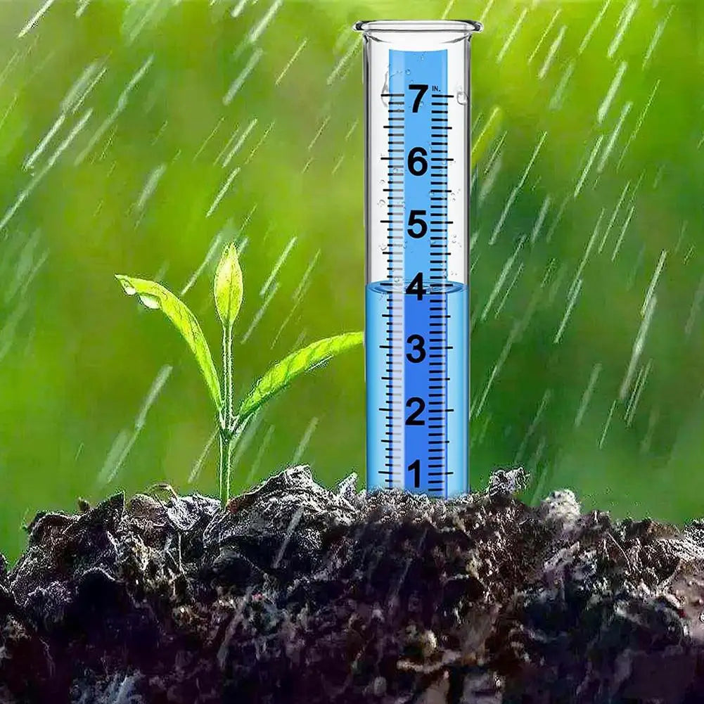 1/2PCS Rain Gauge 7" Capacity Clear Water Gauge for Rain with Large Numbers Scale Crack-Resistant Outdoor for Yard Garden Lawn
