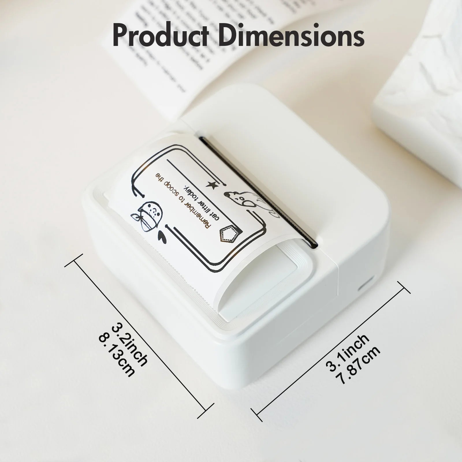 Mini Label Printer Thermal Maker Portable Wireless Bluetooth Stickers Labeller Handheld For Home Office School Machine