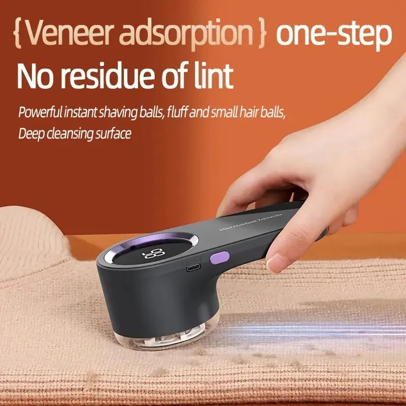 USB Charging Hair Ball Trimmer, Portable Clothing Hair Remover with Digital Display, Clothes and Pants Hair Removal Device