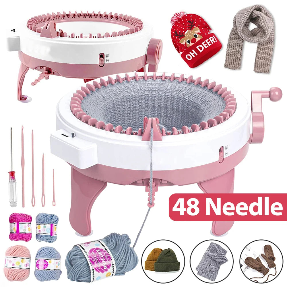 48 Needles Knitting Crochet Machine with Row Counter for Adults US