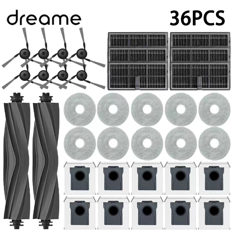 Dreame X40 Ultra / X40 Pro / L40 Ultra Robot Vacuum Spare Parts Main Side Brushes Mop Cloths HEPA Filters Dust Bags Accessories