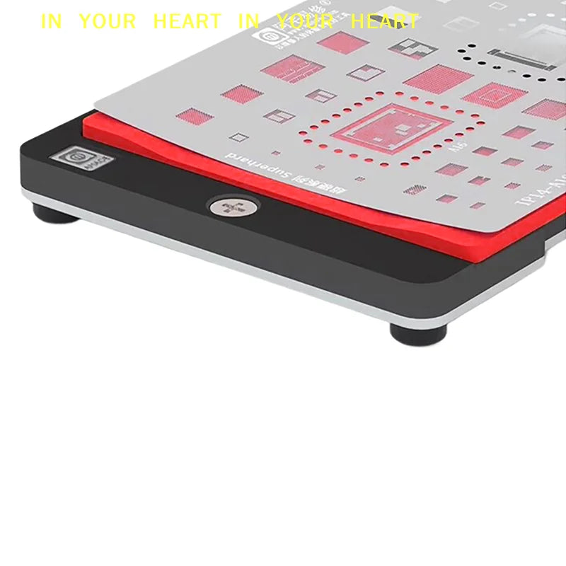 【X】PD-C Planting Tin Pad Reballing Platform Non-Slip Heat Resistance Magnetic Silicon Mat CPU IC BGA Stencils Rework Tools