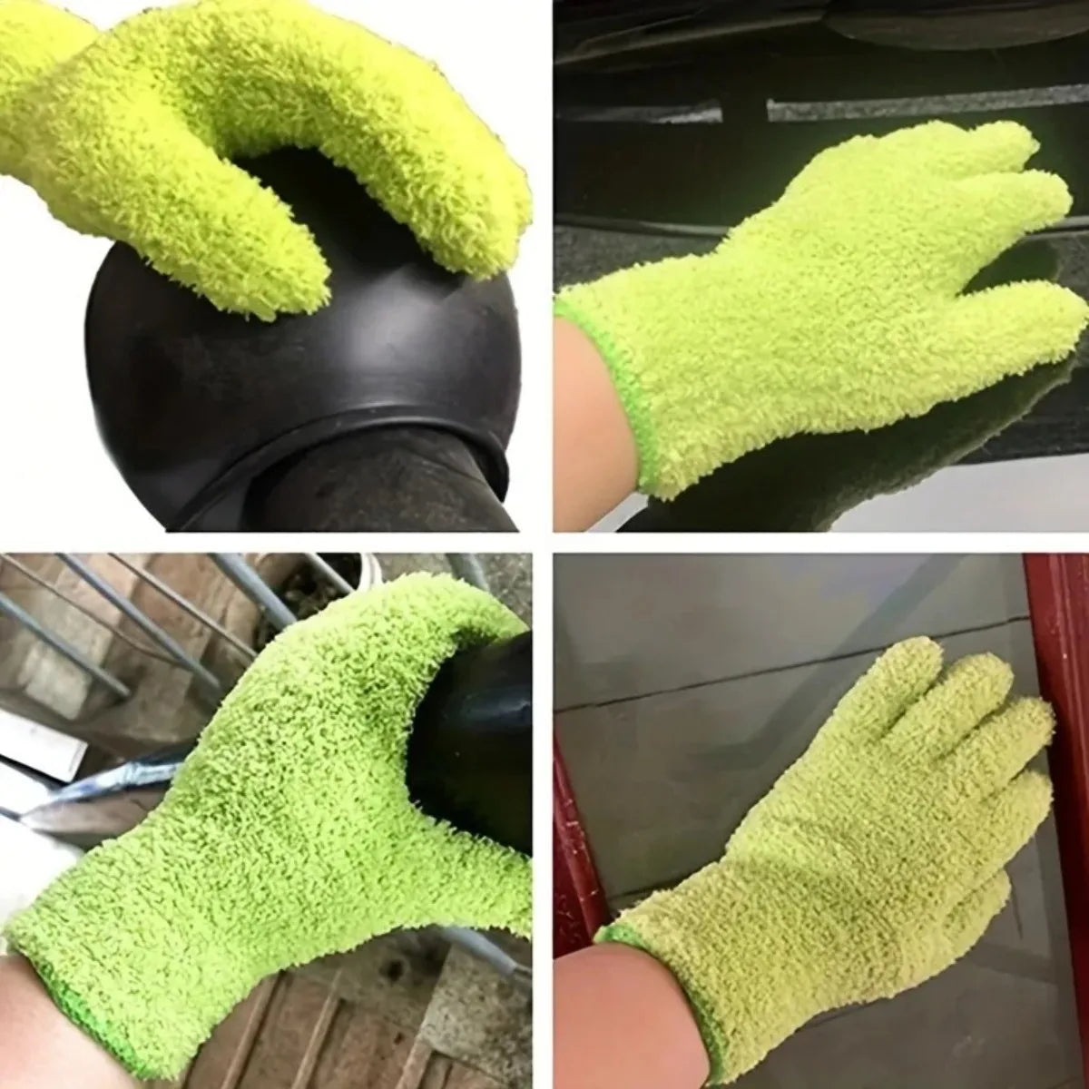 1 Pc Stretchable Breathable Microfiber Dusting Glove Non-Waterproof Cleaning Gloves for Cars Boats RVs Pools Home Kitchen