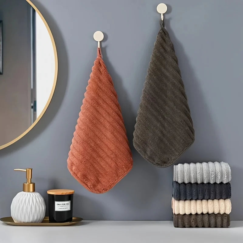 5-Piece Luxury Soft Super Absorbent Hand Towel Set - 11.8*11.8 inch Quick Drying Washcloths for Household and Daily Necessities